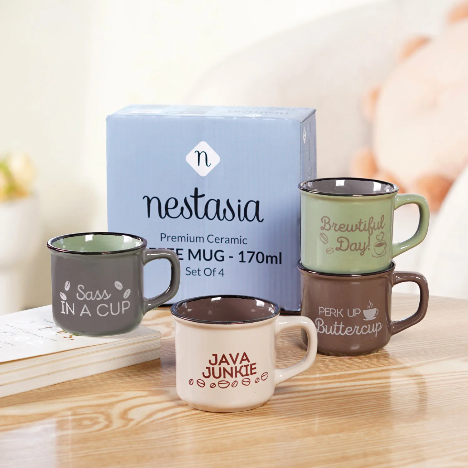 Quirky Quotes Coffee Mugs Set Of 4 170ml - Image 9