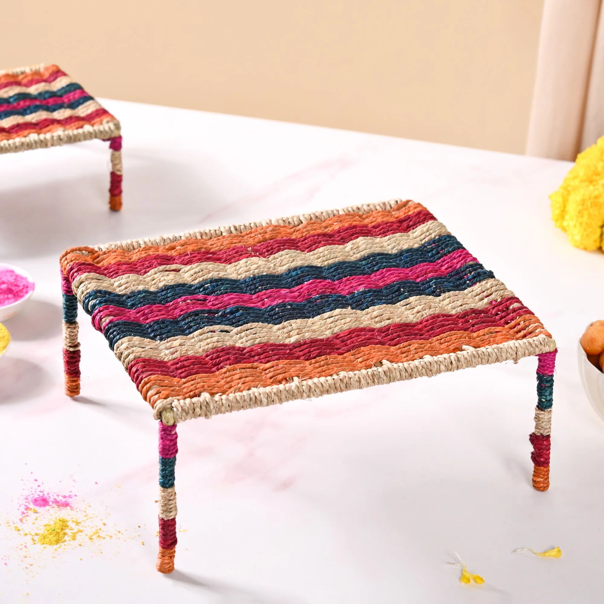 Rainbow Sabai Char Pai Risers Set Of 2 - Image 3