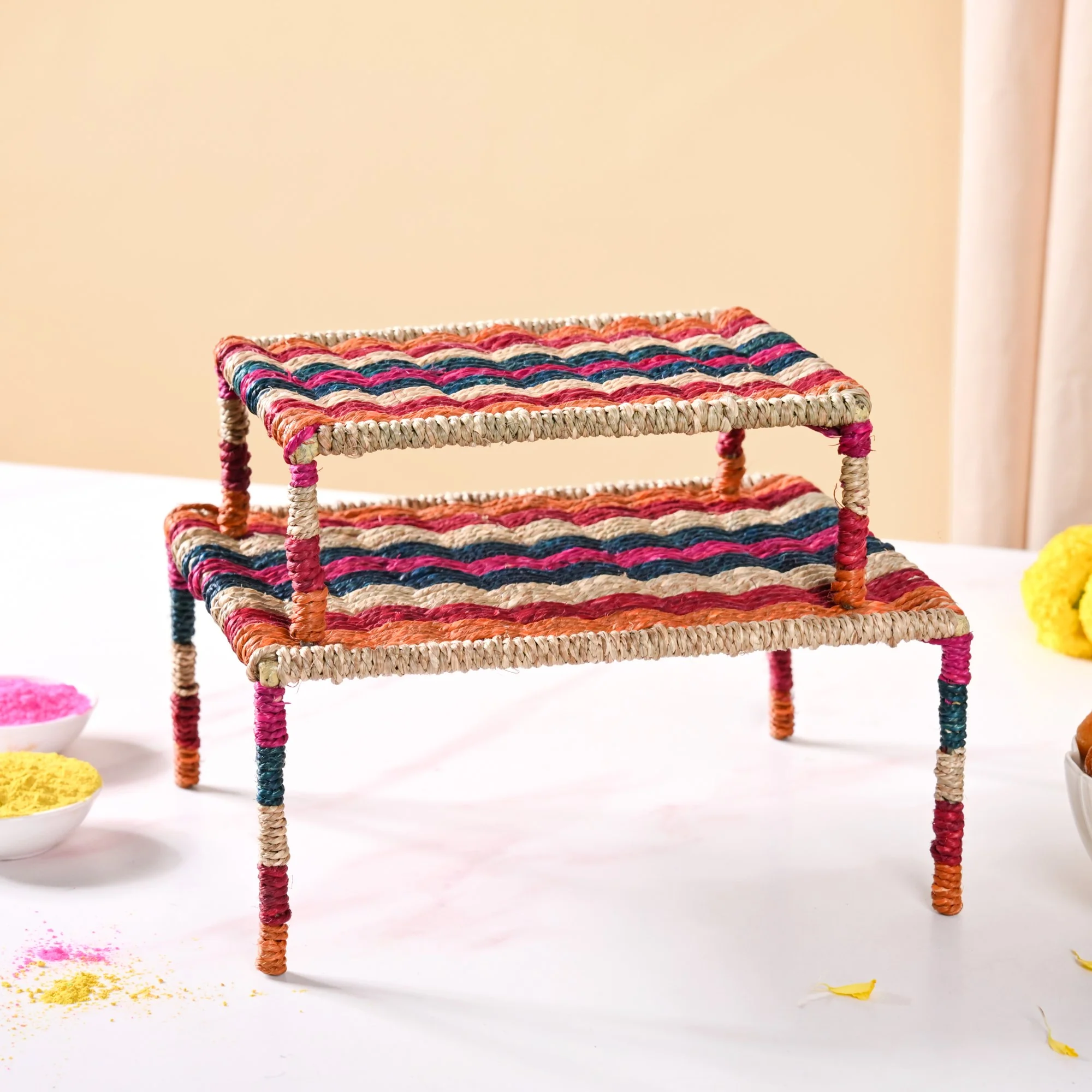 Rainbow Sabai Char Pai Risers Set Of 2 - Image 8