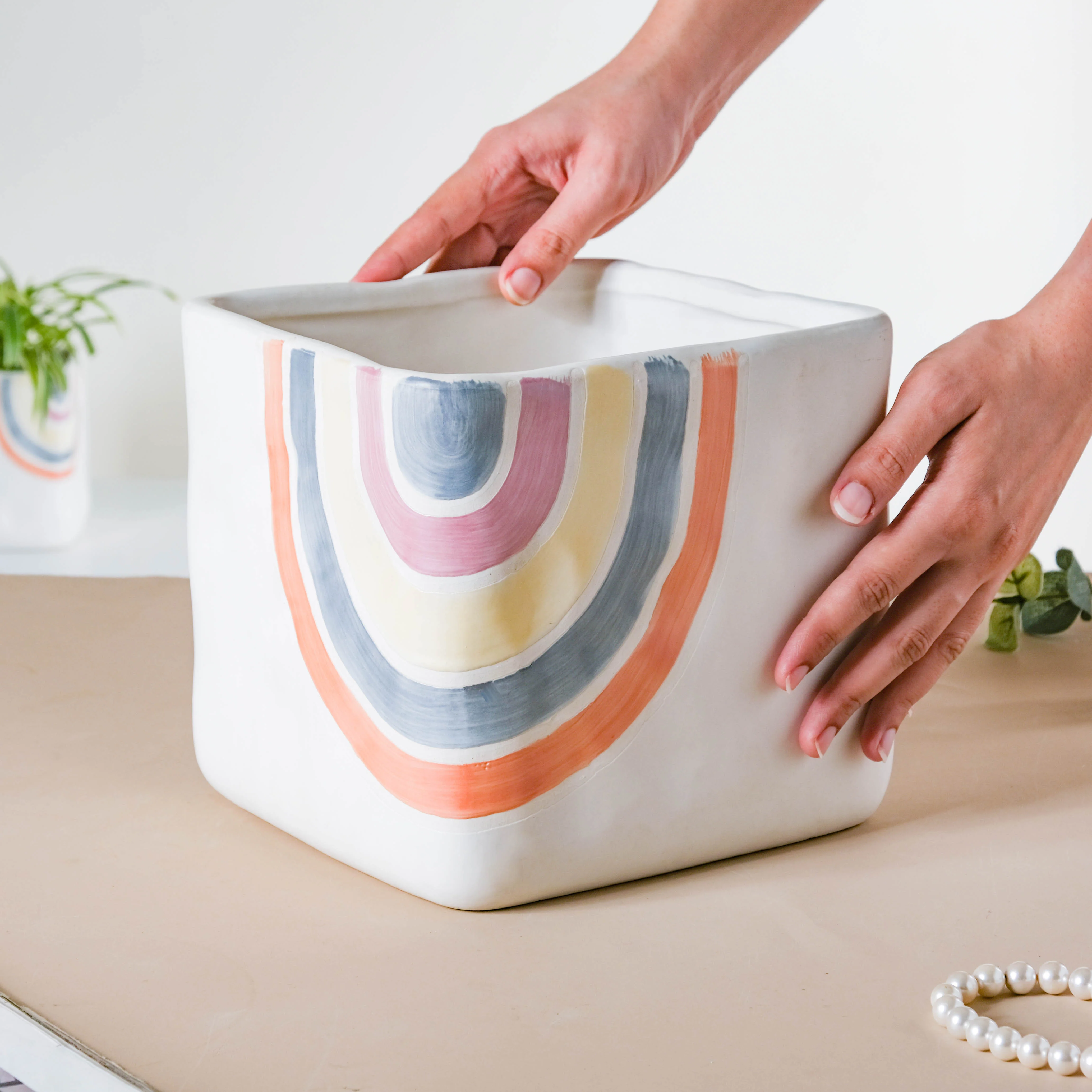 Rainbow Square Pot Large - Image 2