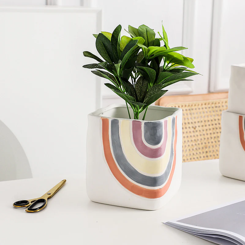 Rainbow Square Pot Medium