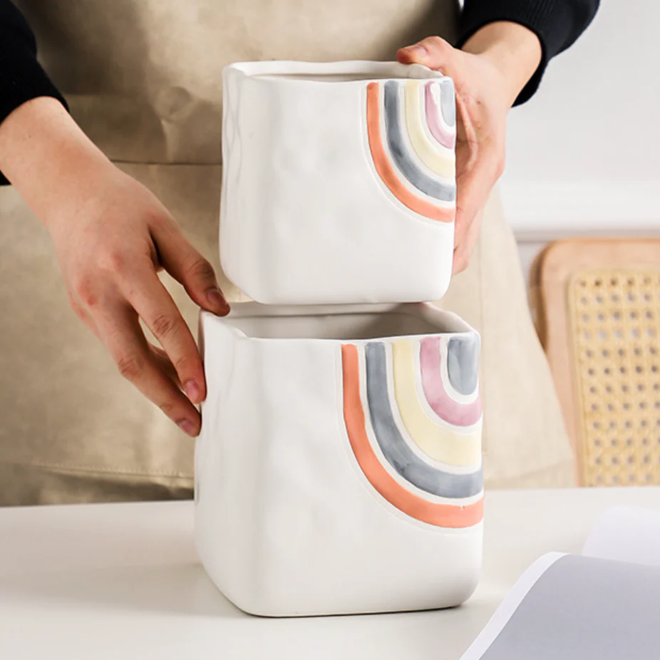 Rainbow Square Pot Medium - Image 3