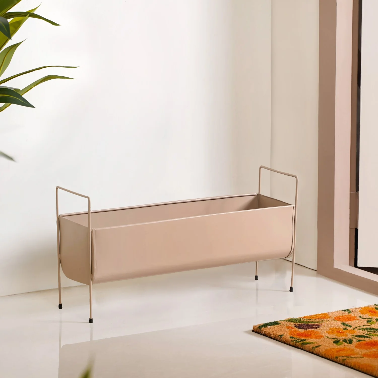 Raised Trough Planter With Handle Beige - Image 9