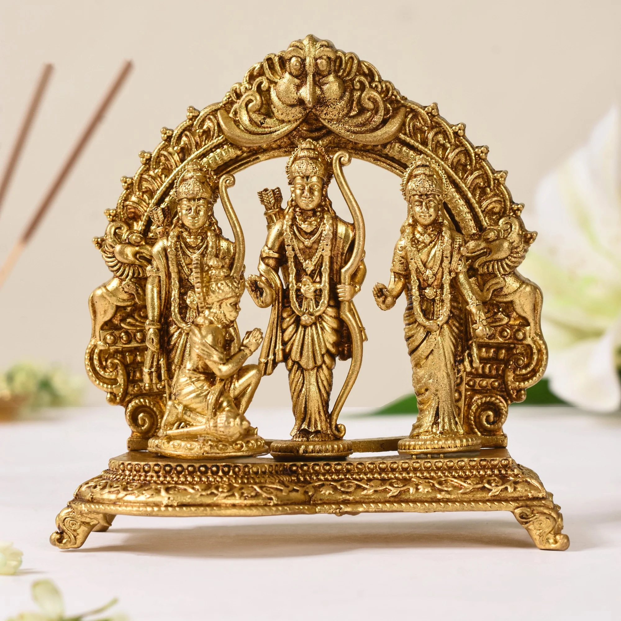 Pure Brass Ram Darbar Brass Statue 10cm - Image 6