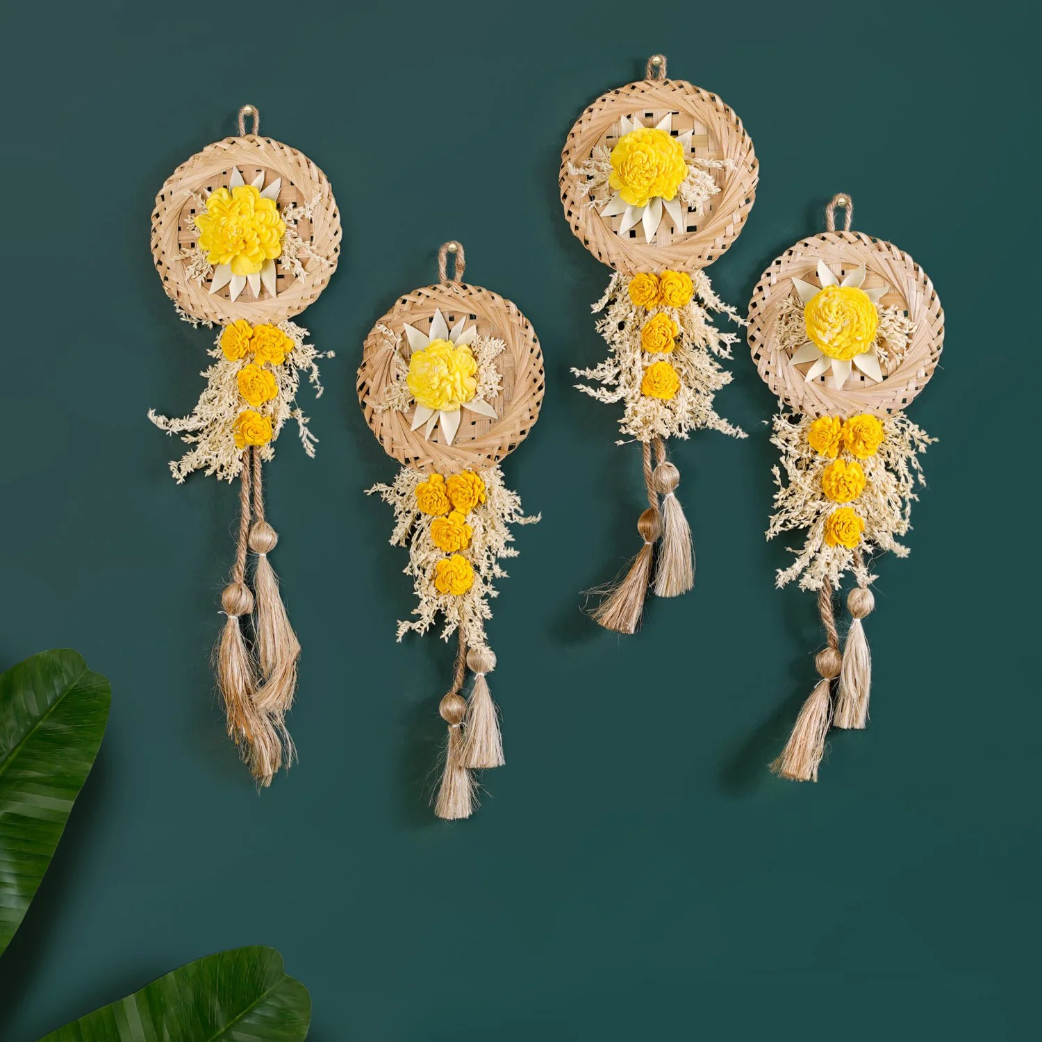 Real Dried Flowers Wall Decor Set Of 4 - Image 7
