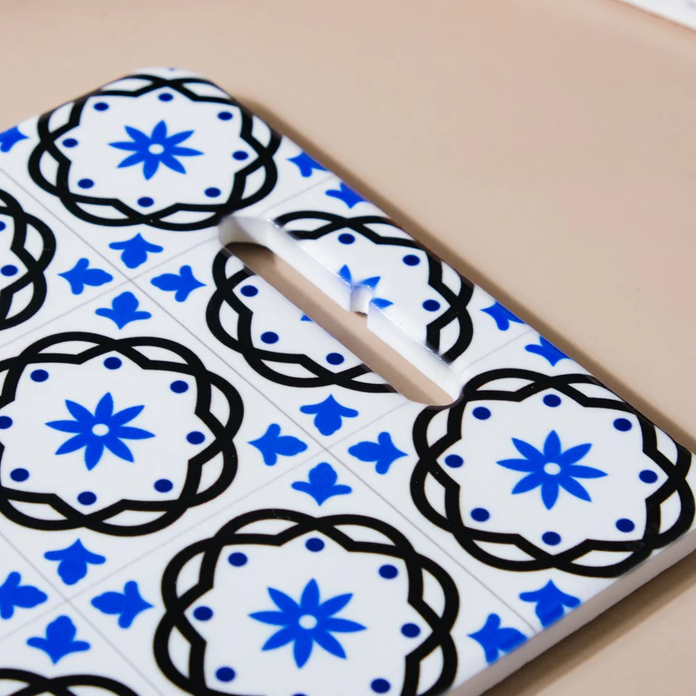 Rectangle Tile Art Trivet Blue And Grey 7 Inch - Image 6