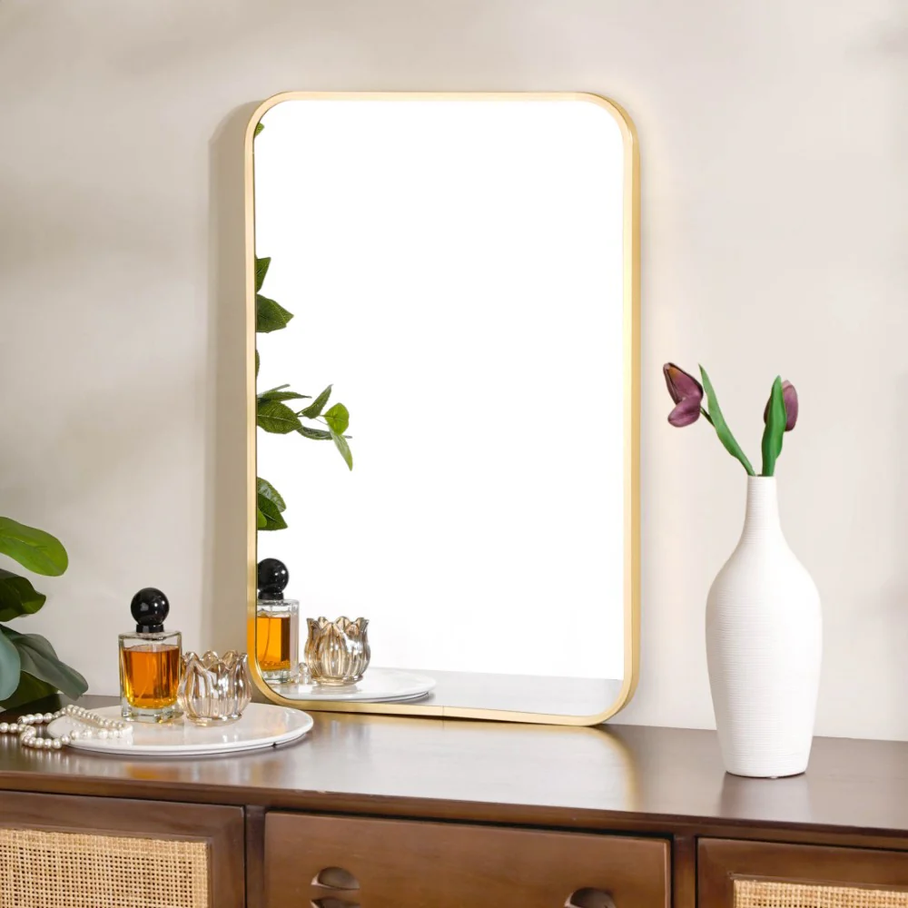 Rectangle Vanity Mirror Gold 23 x 16 Inches - Image 8