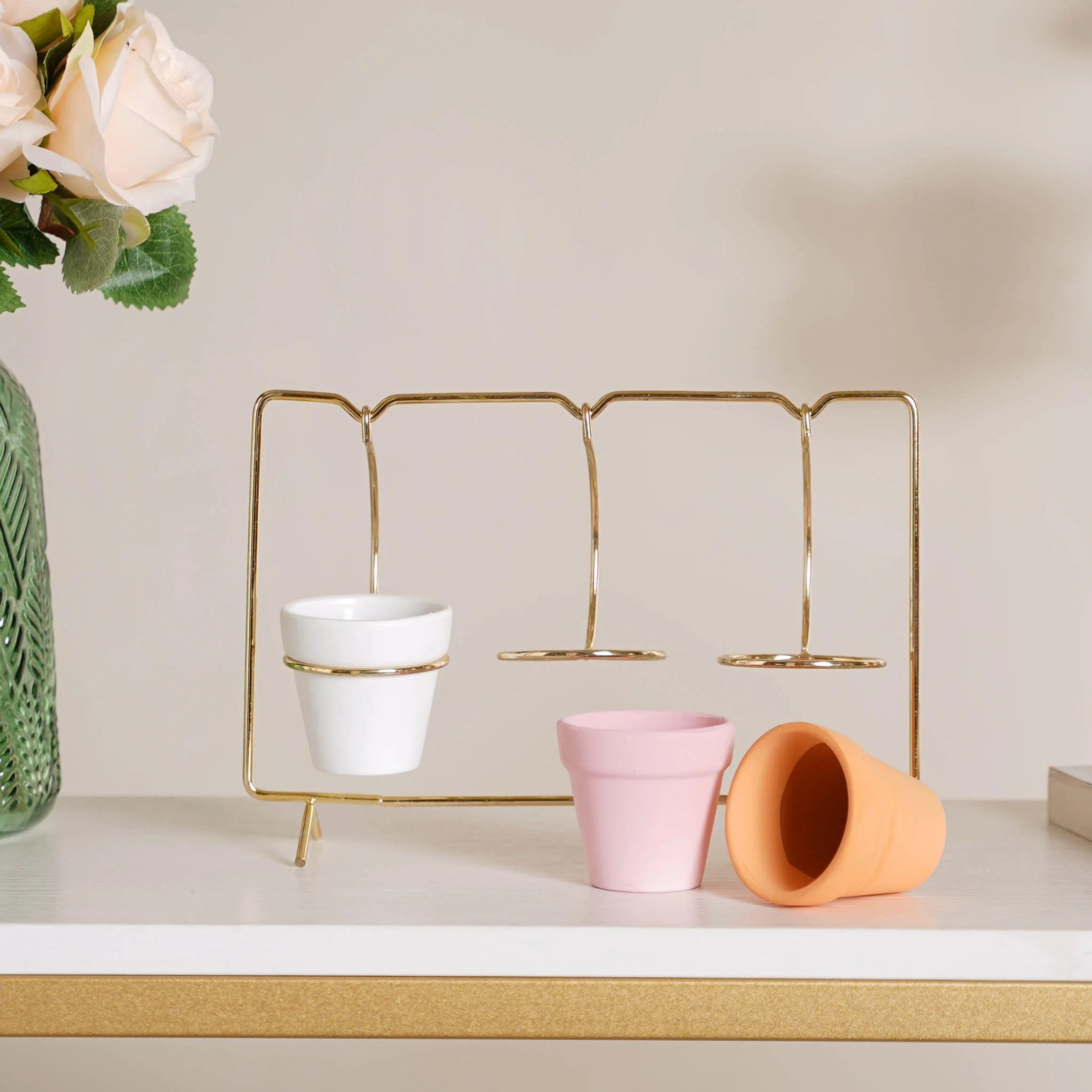 Rectangular Metal Stand Planter - Image 2