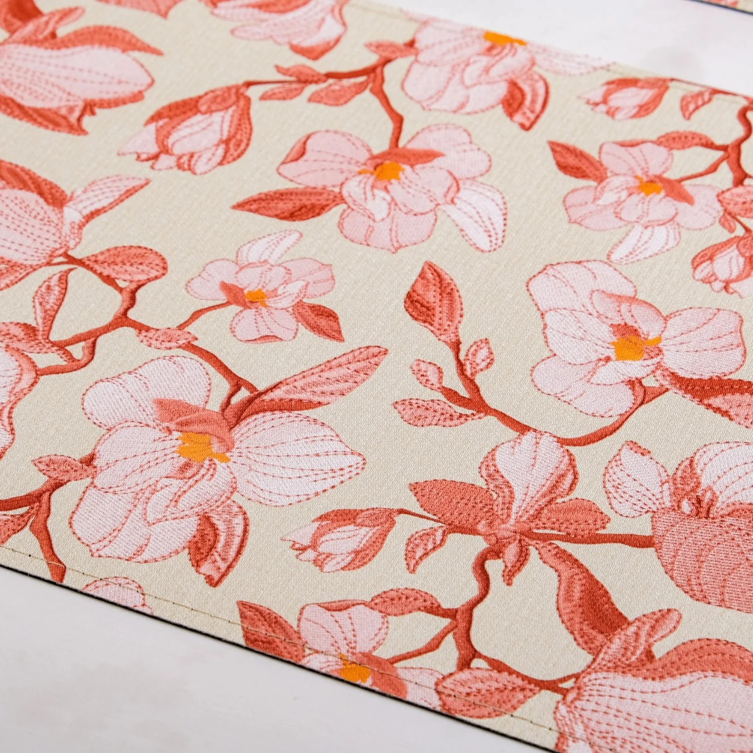 Rectangular Red Poppy Printed Placemats Set Of 6 - Image 6