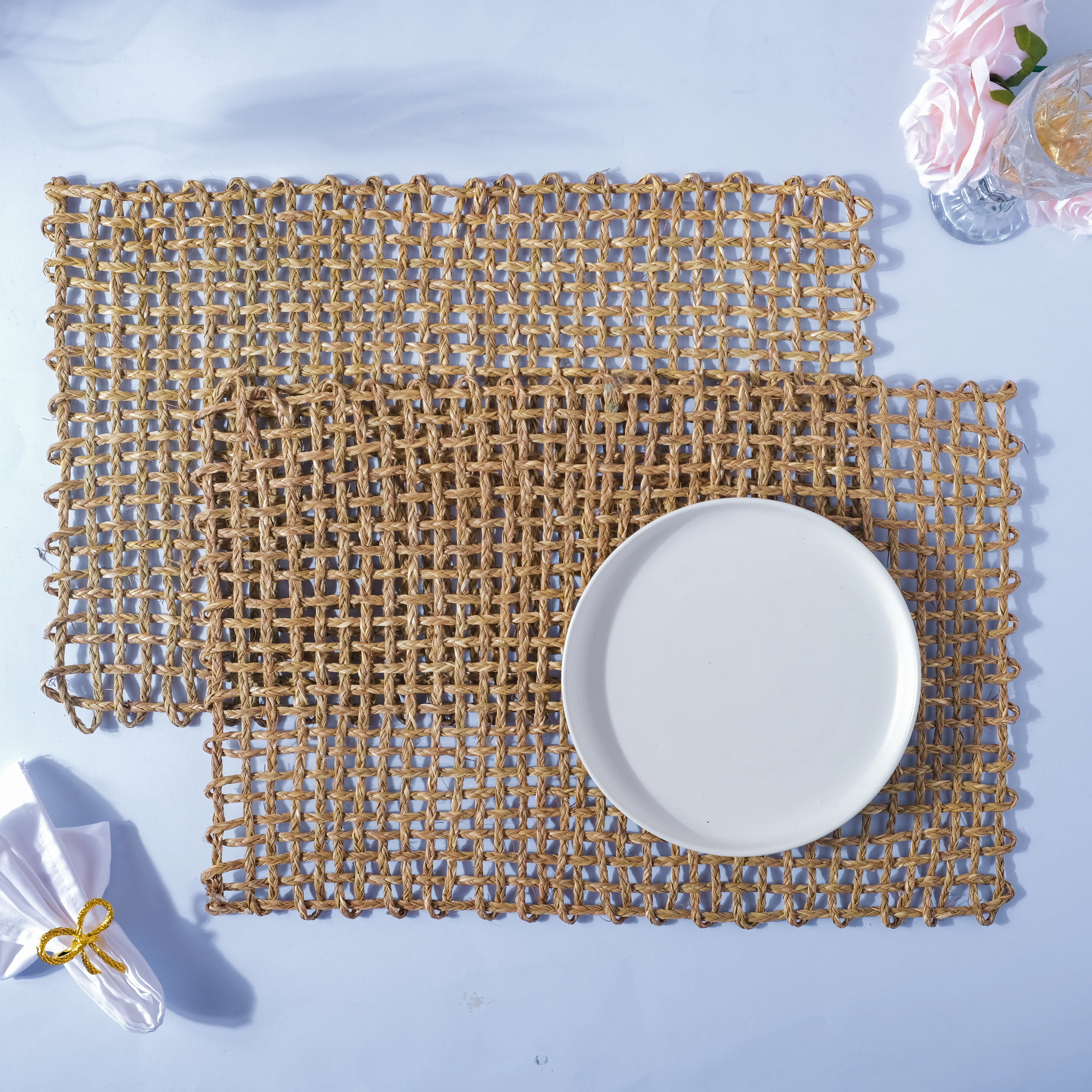Rectangular Sabai Mat Natural - Image 3