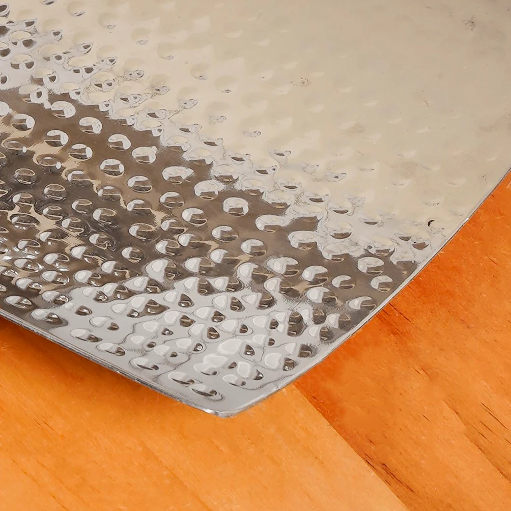 Curved Stainless Steel Hammered Food Platter 25x15cm - Image 7