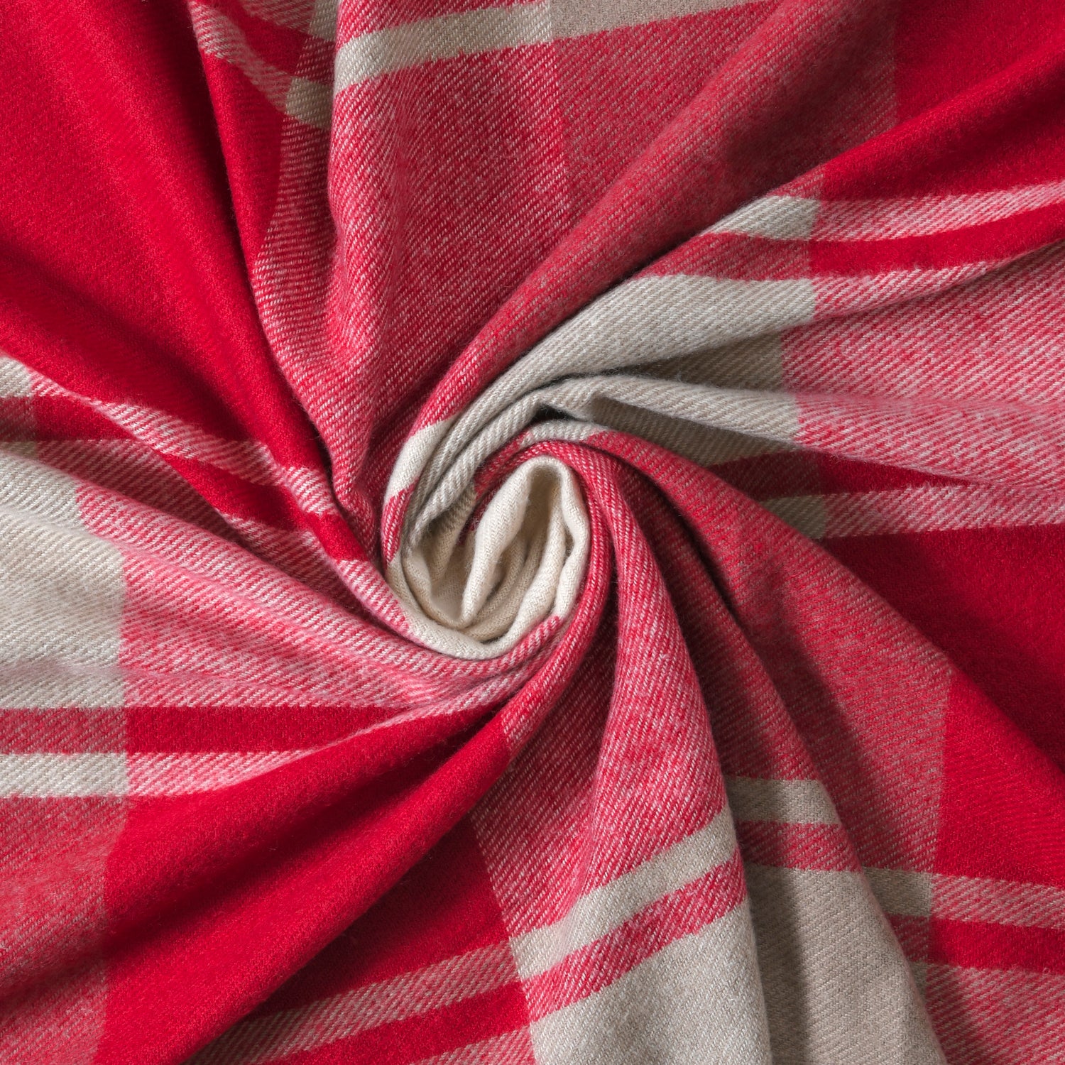 Red Checkered Blanket Scarf - Image 3