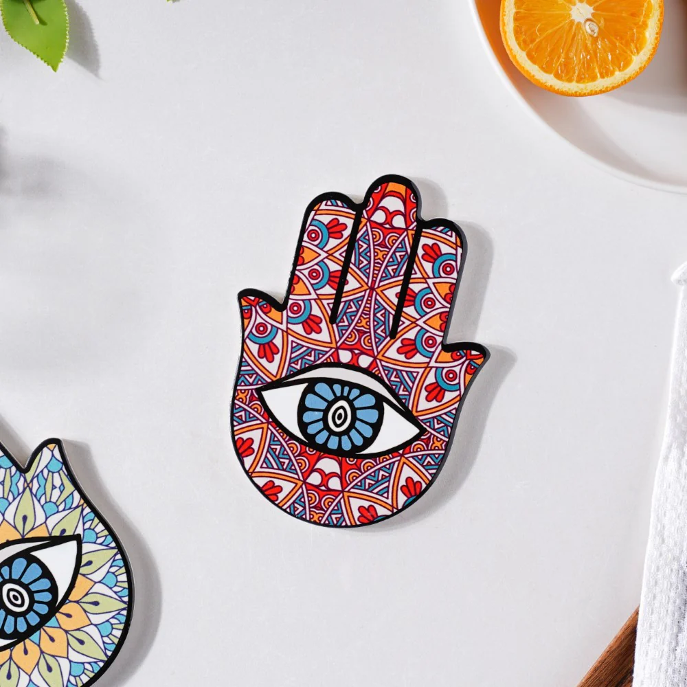 Red Healing Hamsa Hand Coaster - Image 5