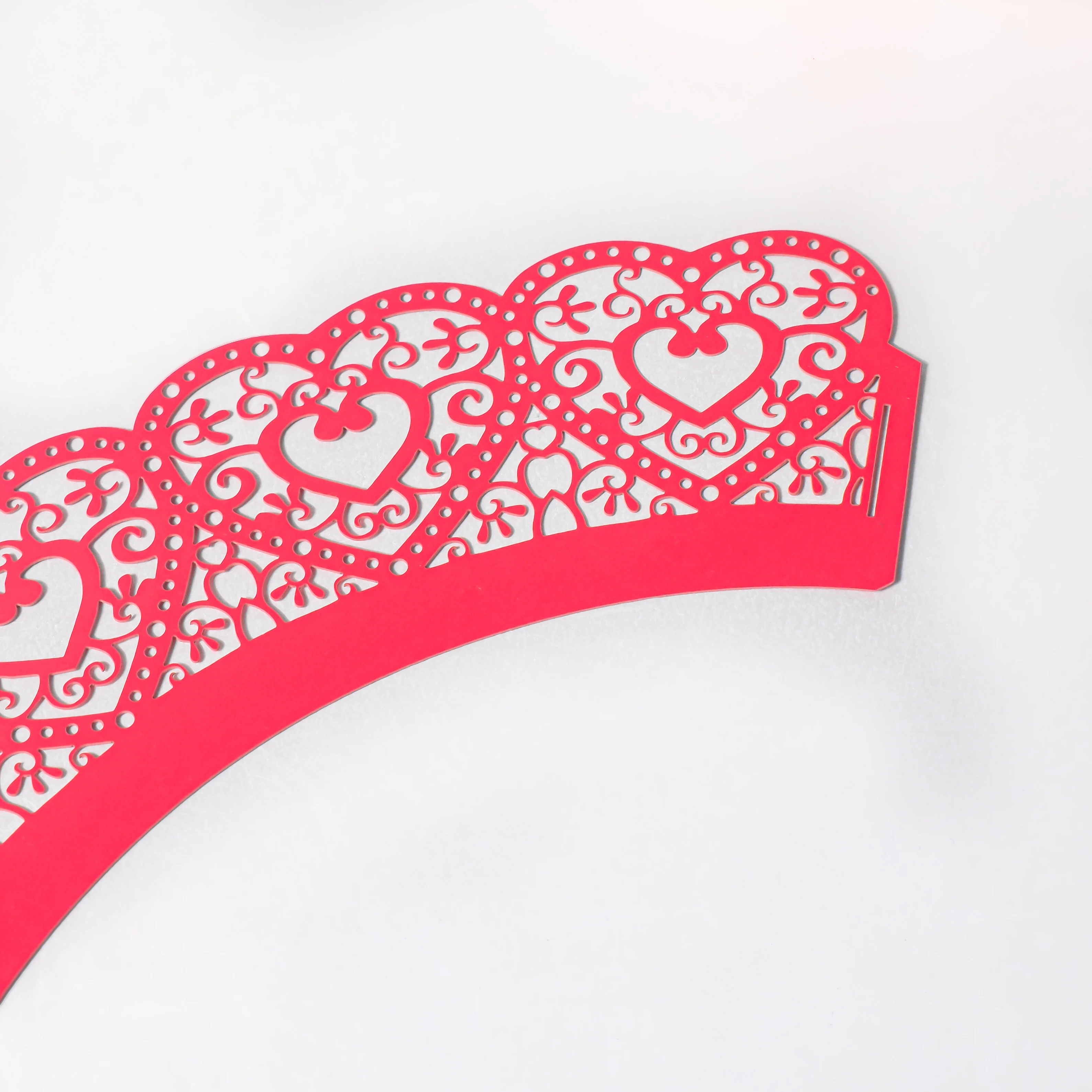 Red Heart Lace Cupcake Wrapper Set Of 20 - Image 5