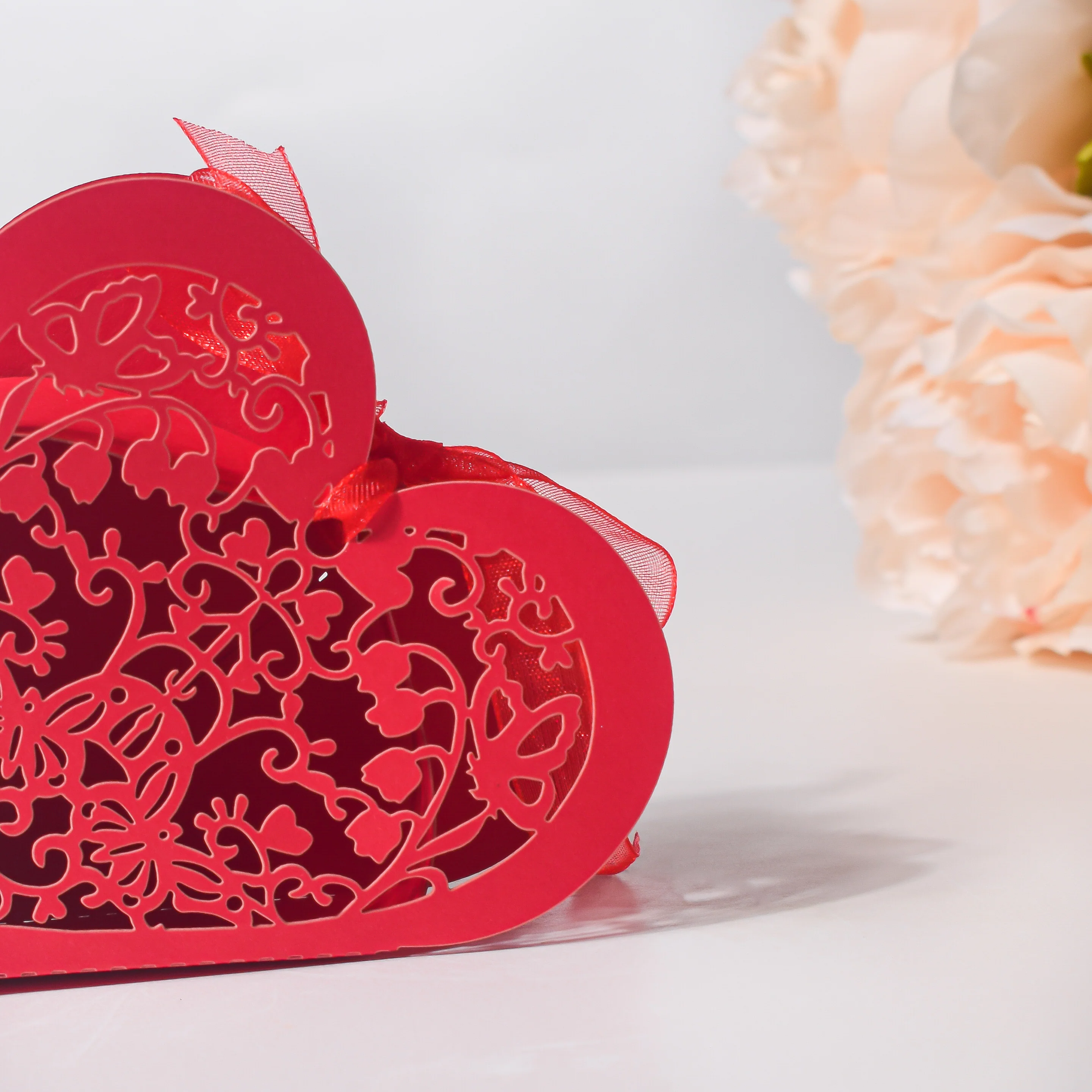 Red Heart Paper Gift Box Set of 20 - Image 4