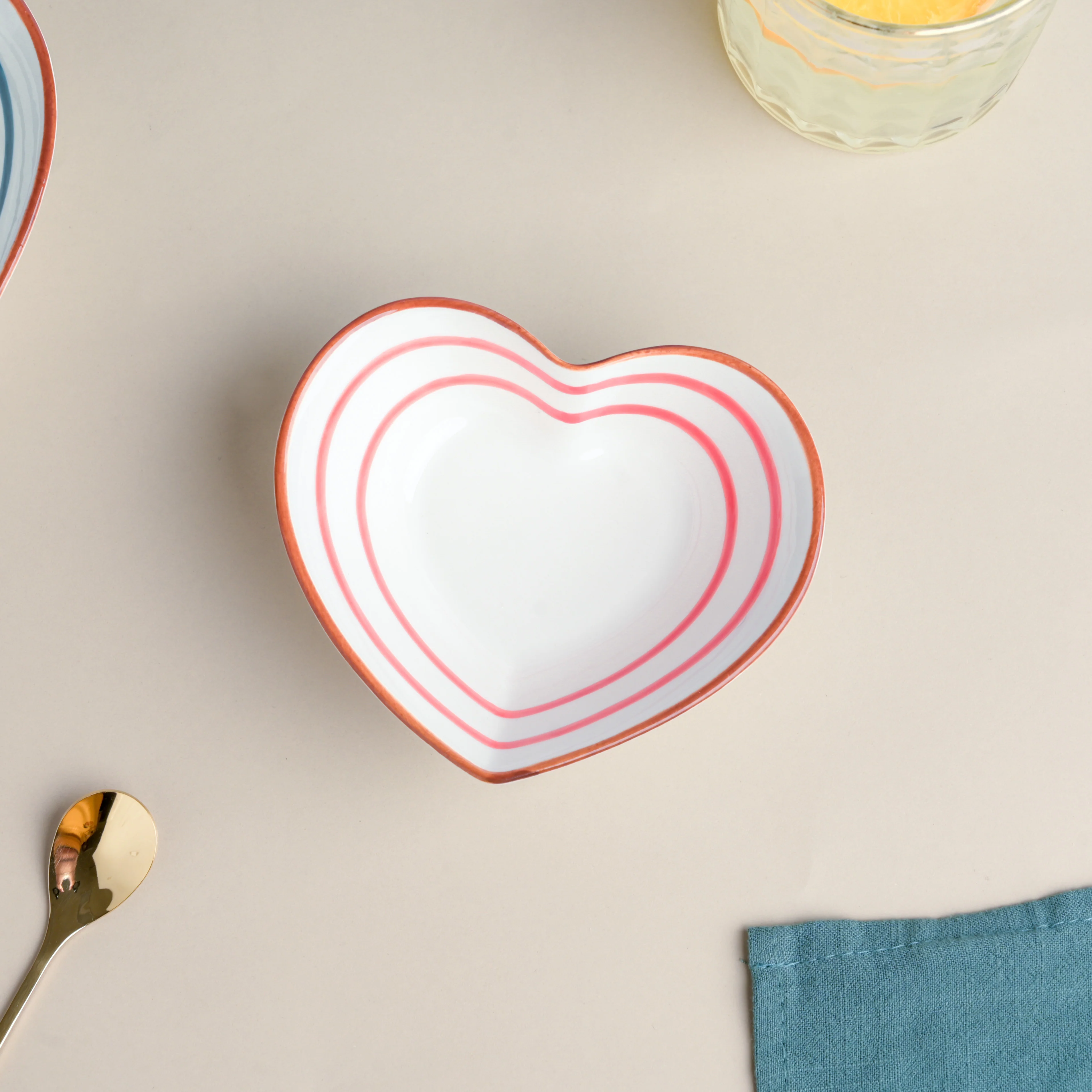 Red Illusion Heart Snack Bowl