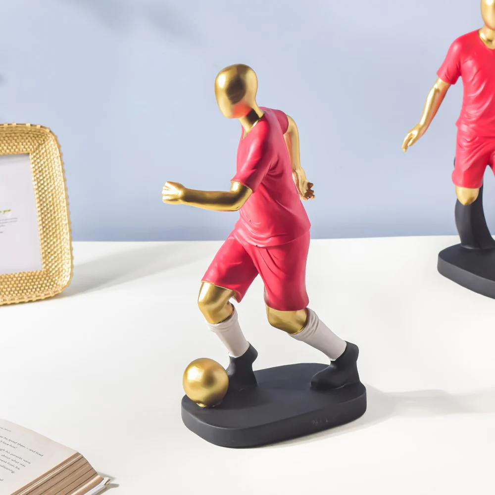 Red Jersey Footballer Decor Object 11.5 Inch - Image 4