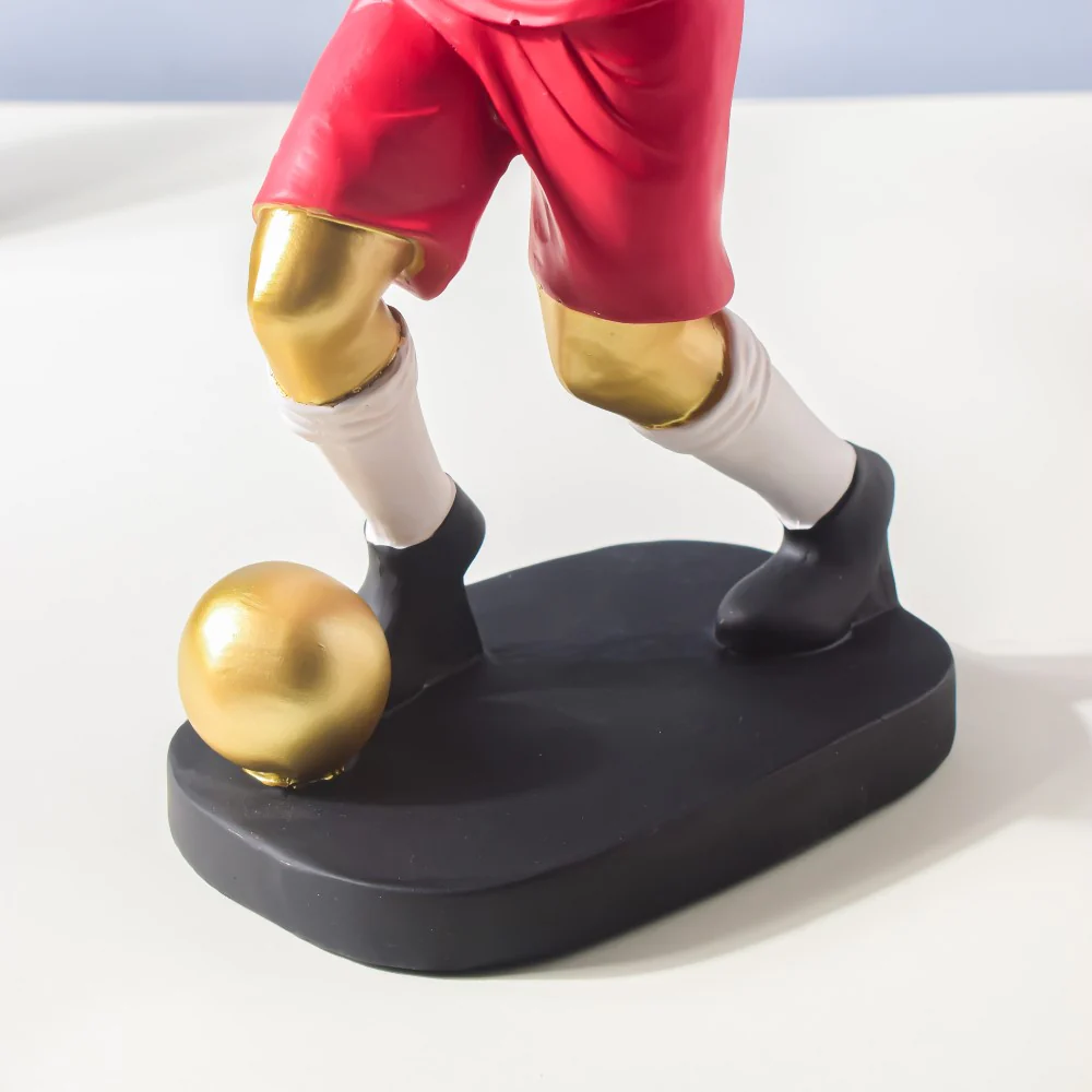 Red Jersey Footballer Decor Object 11.5 Inch - Image 7