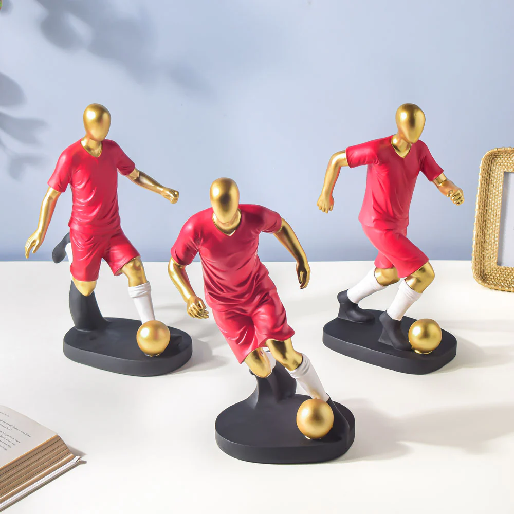 Red Jersey Footballer Decor Object 11.5 Inch - Image 8
