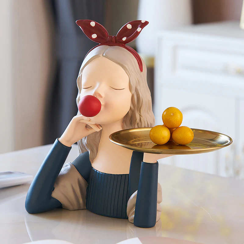 Red Ribbon Girl Showpiece Platter - Image 4