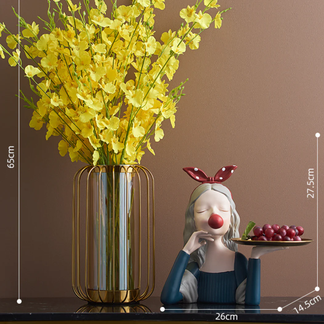 Red Ribbon Girl Showpiece Platter - Image 8