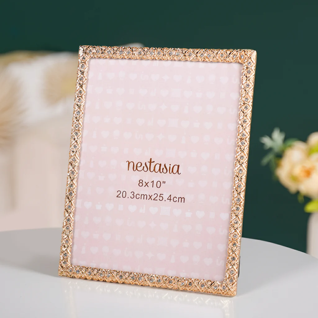 Regal Rhinestone Picture Frame Gold Extra Large 20x25cm - Image 8