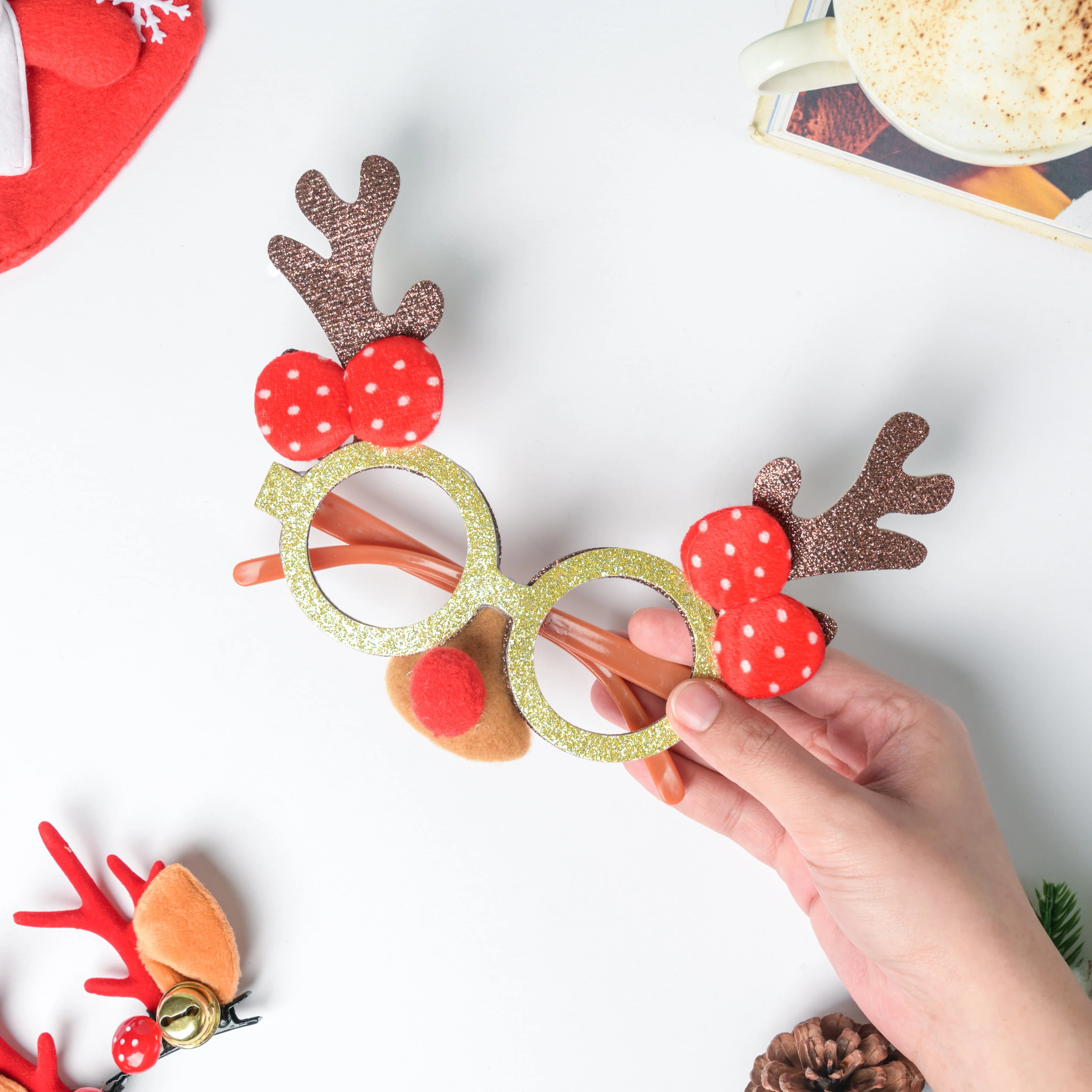 Reindeer Horns Party Glasses For Christmas - Image 2