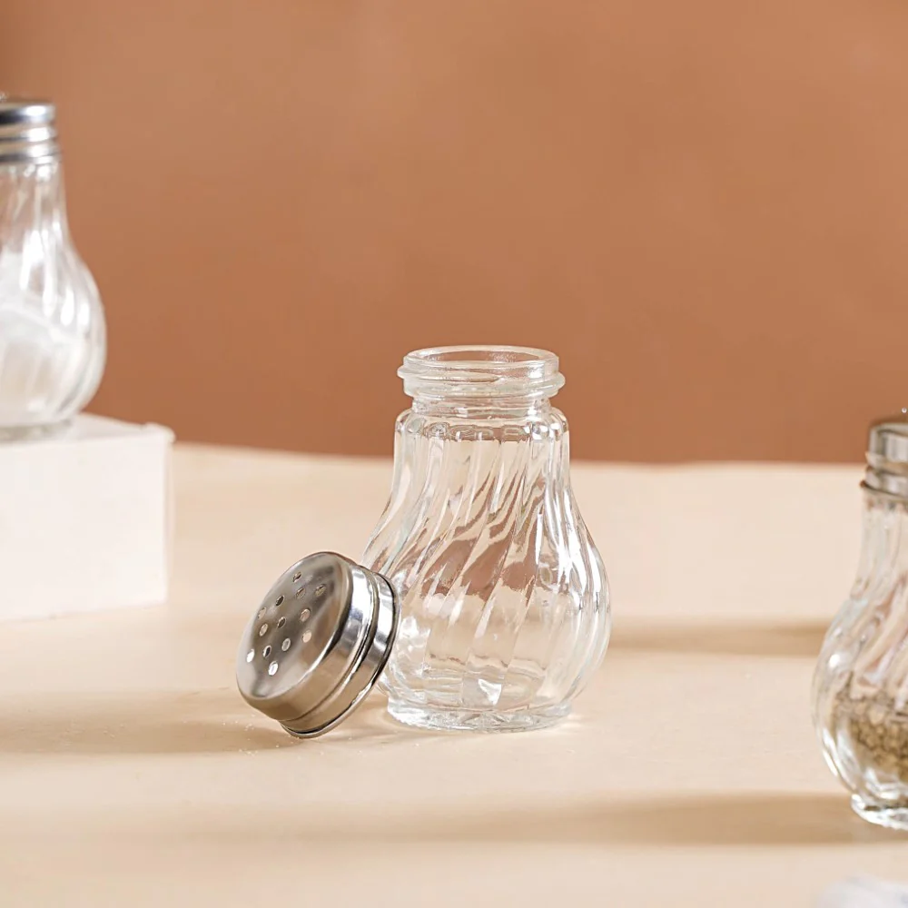 Restaurant Style Glass Salt Pepper Shakers Set Of 6 50ml - Image 5