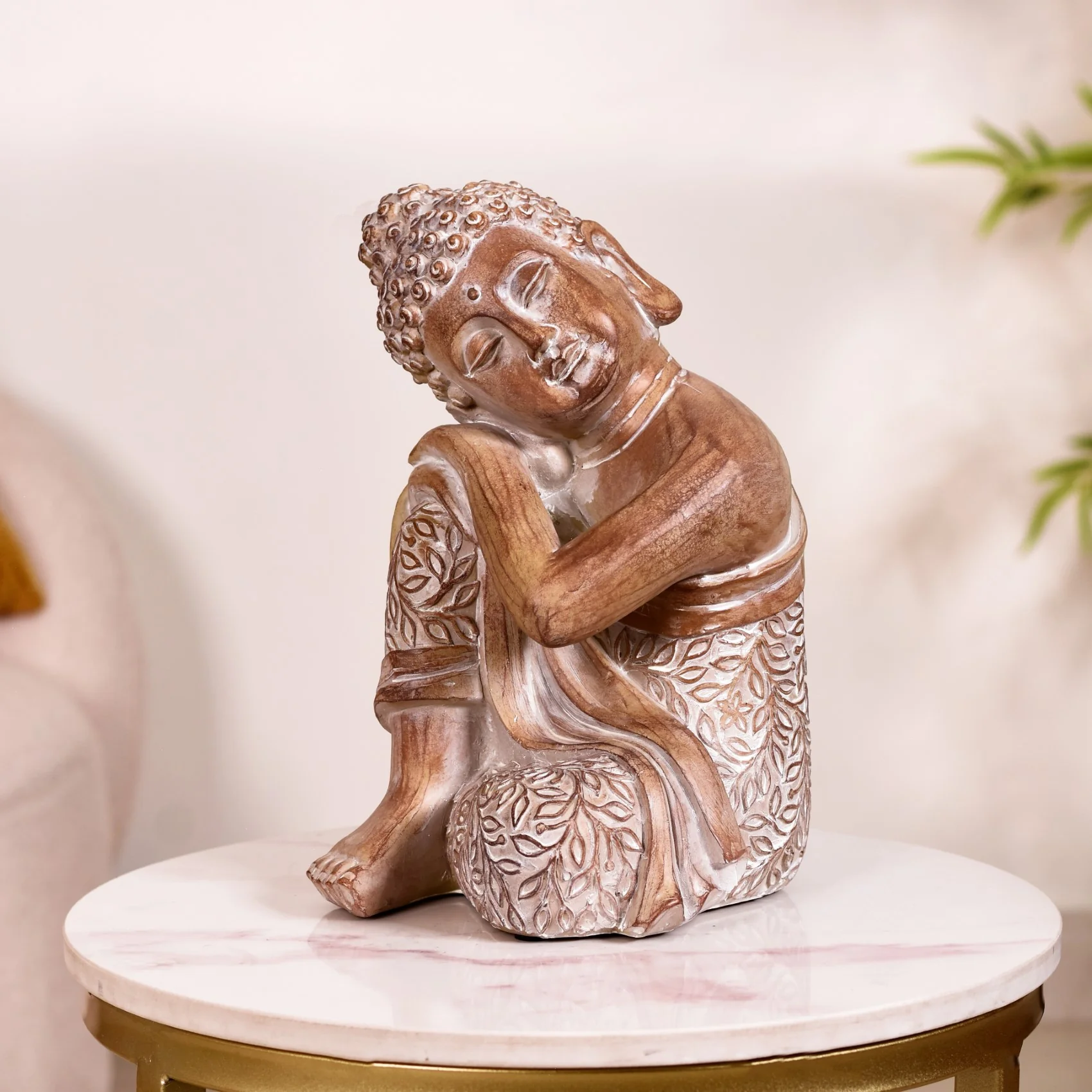 Resting Buddha Showpiece For Room Decor - Image 3