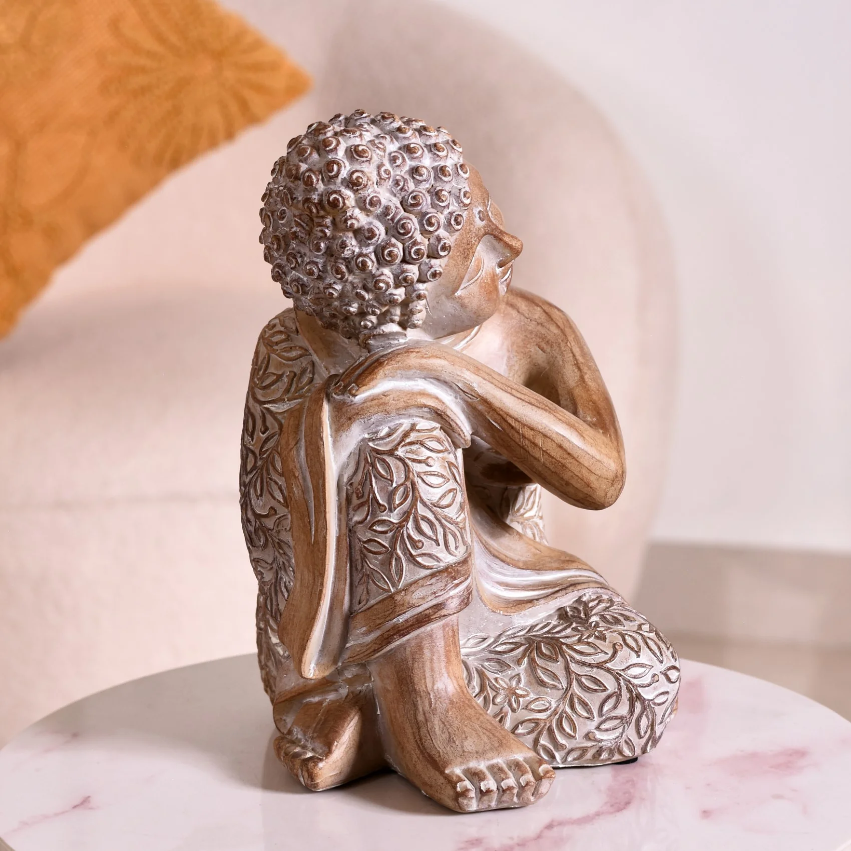 Resting Buddha Showpiece For Room Decor - Image 7