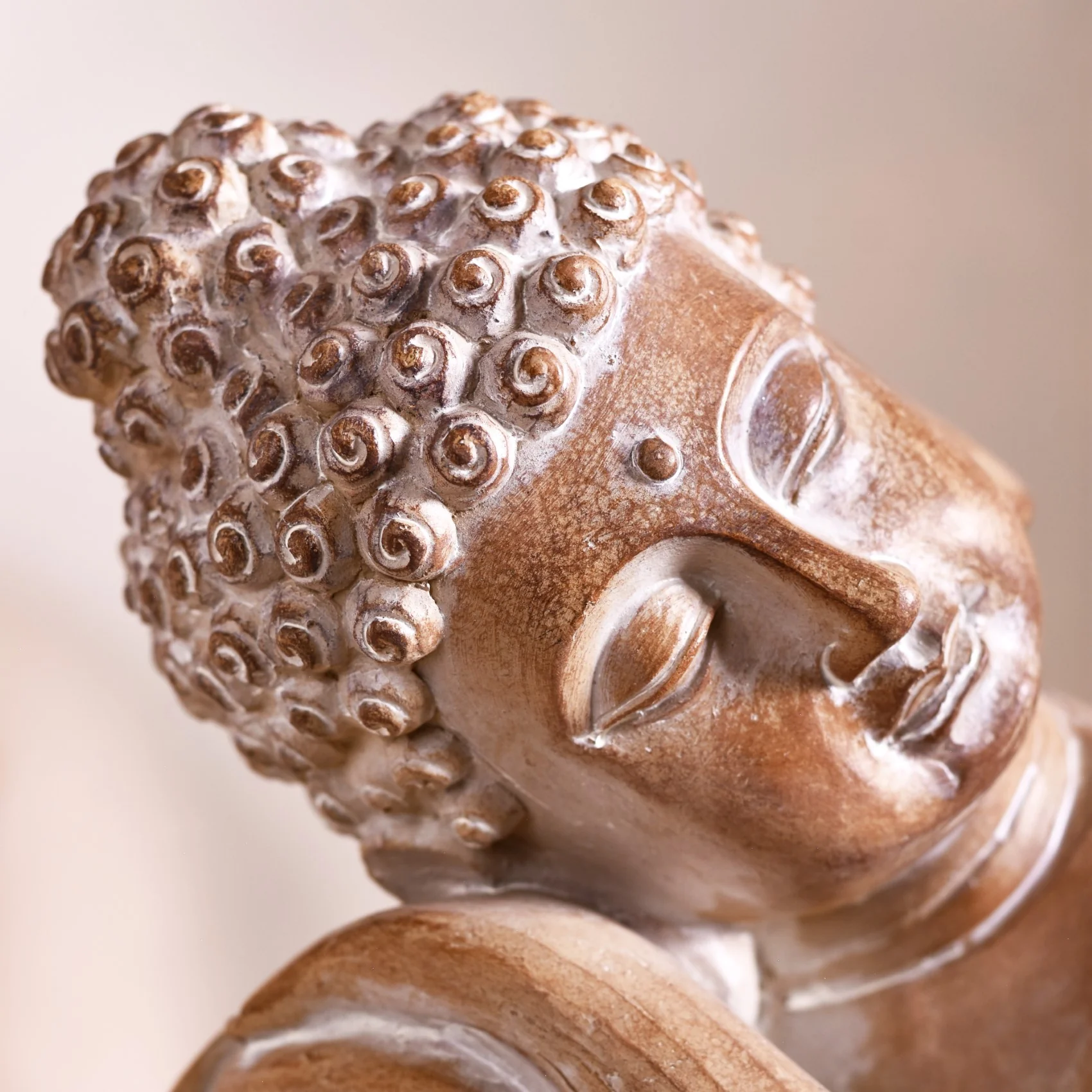 Resting Buddha Showpiece For Room Decor - Image 9