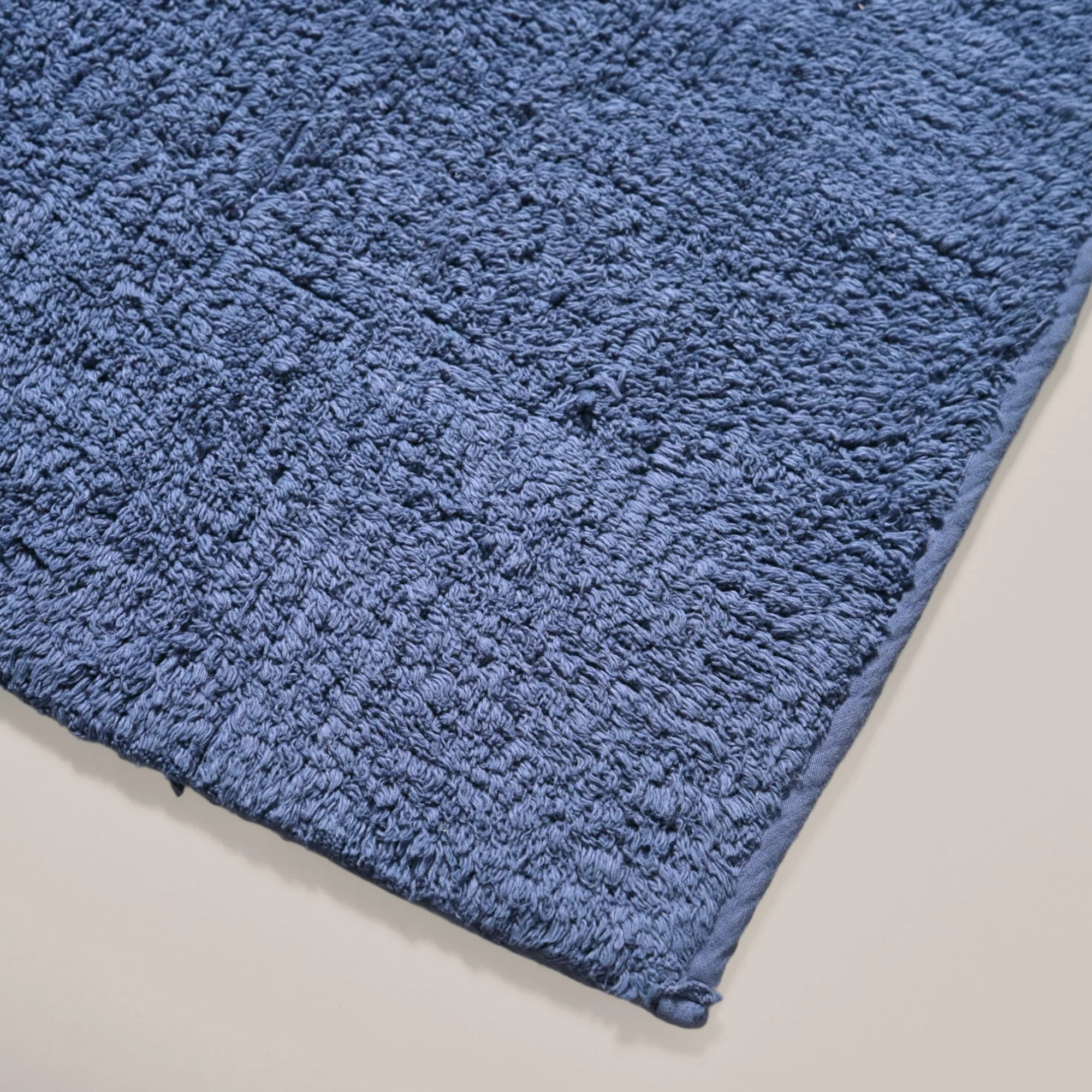 Reversible Tufted Cotton Floor Mat Navy Blue 84x50cm - Image 7