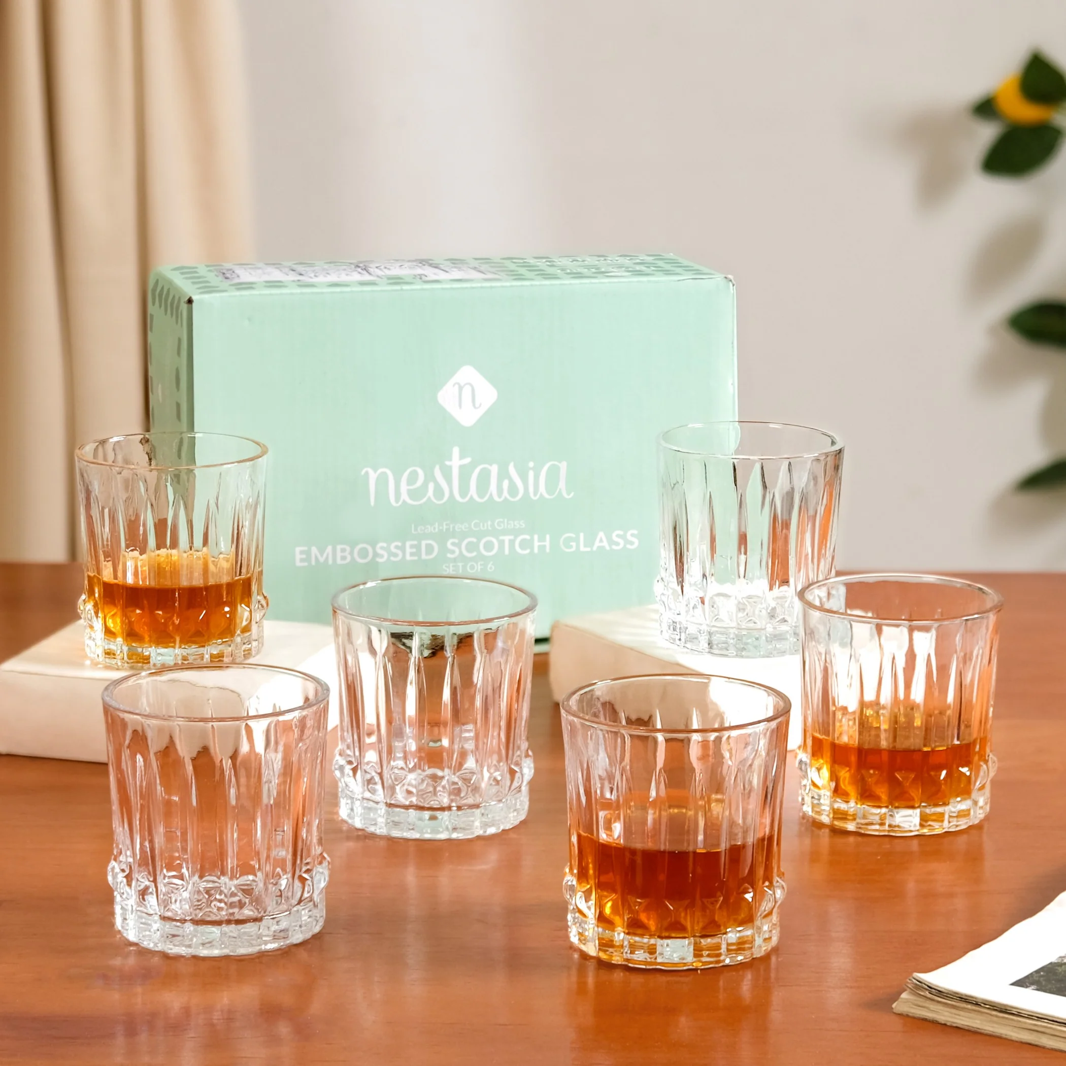 Ribbed Jewel Premium Rocks Glass Set Of 6 230ml - Image 2