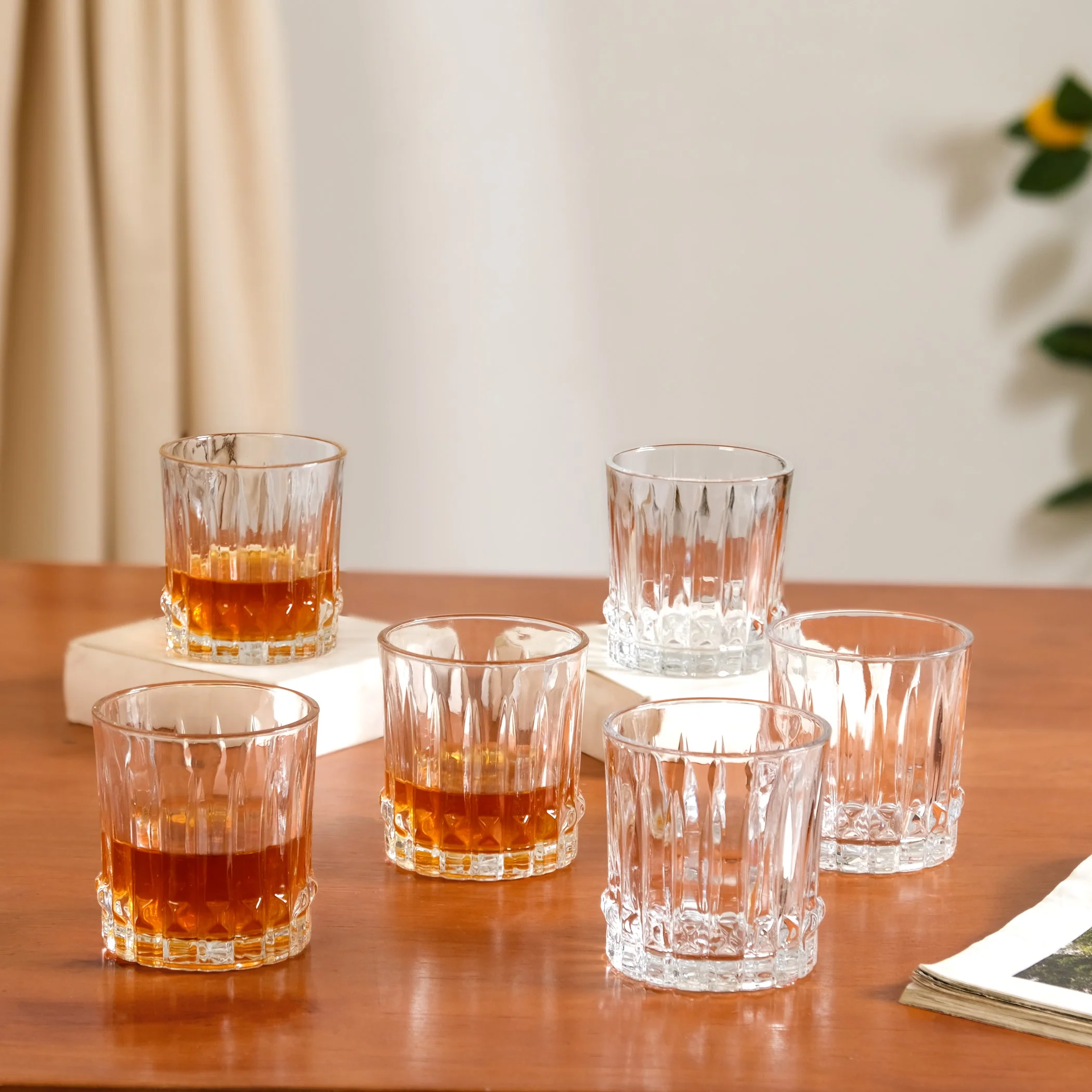 Ribbed Jewel Premium Rocks Glass Set Of 6 230ml - Image 3