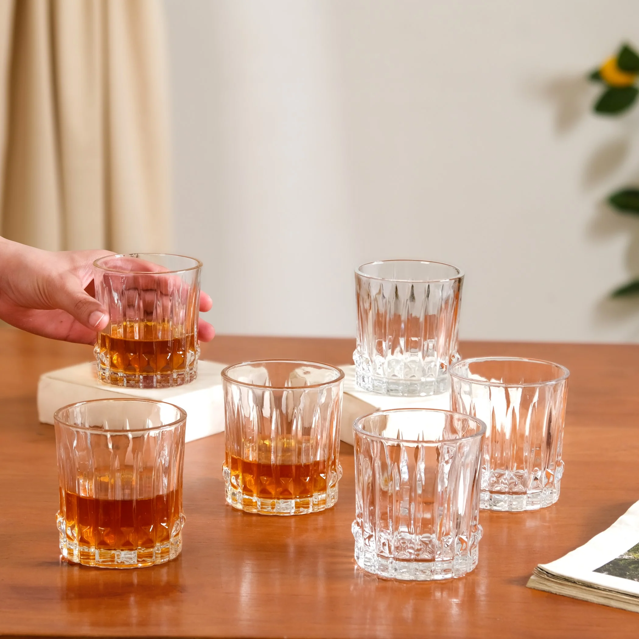 Ribbed Jewel Premium Rocks Glass Set Of 6 230ml - Image 4