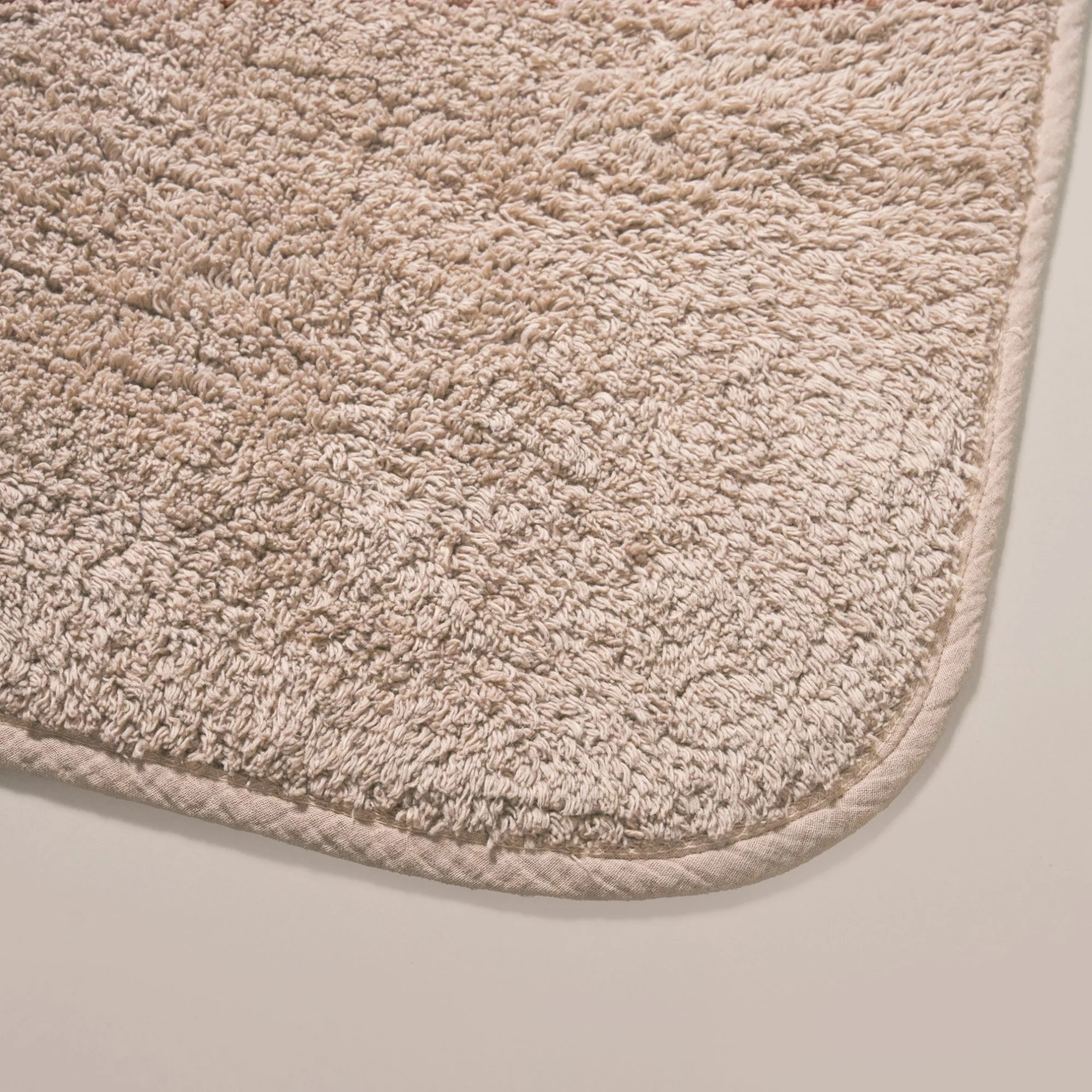 Ribbed Reversible Cotton Floor Mat Beige 82x50cm - Image 5