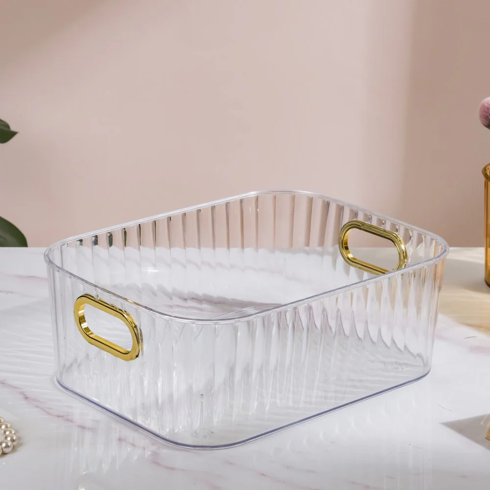 Ribbed Storage Organiser Transparent 11 Inch - Image 3
