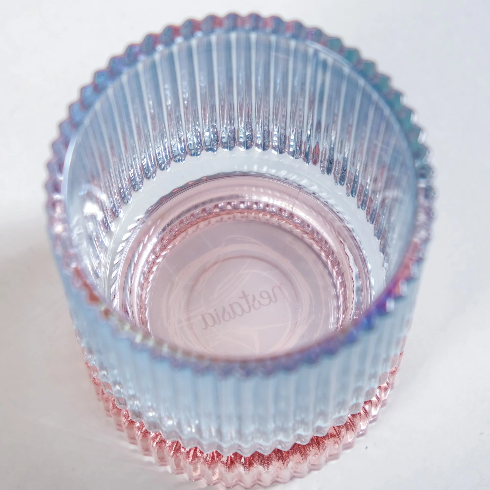 Ribbed Texture Glass Tealight Candle Holder - Image 6