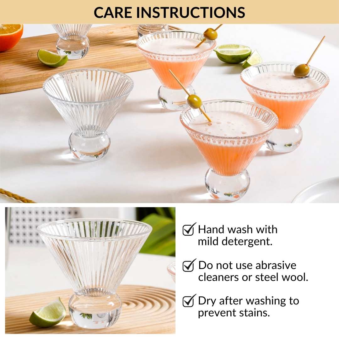 Ridged Cocktail Glass Set Of 6 180ml - Image 6