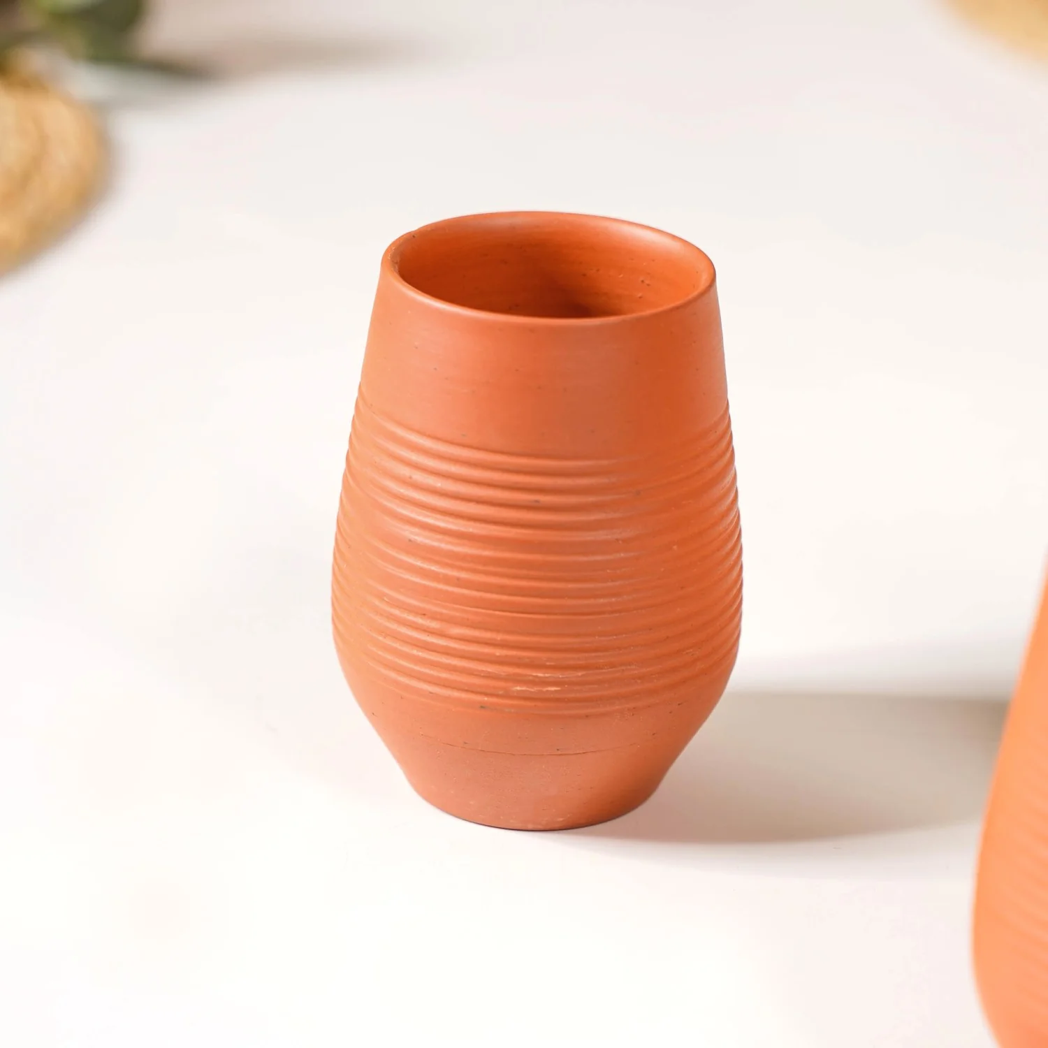 Ring Textured Terracotta Tumblers Set Of 4 400ml - Image 3