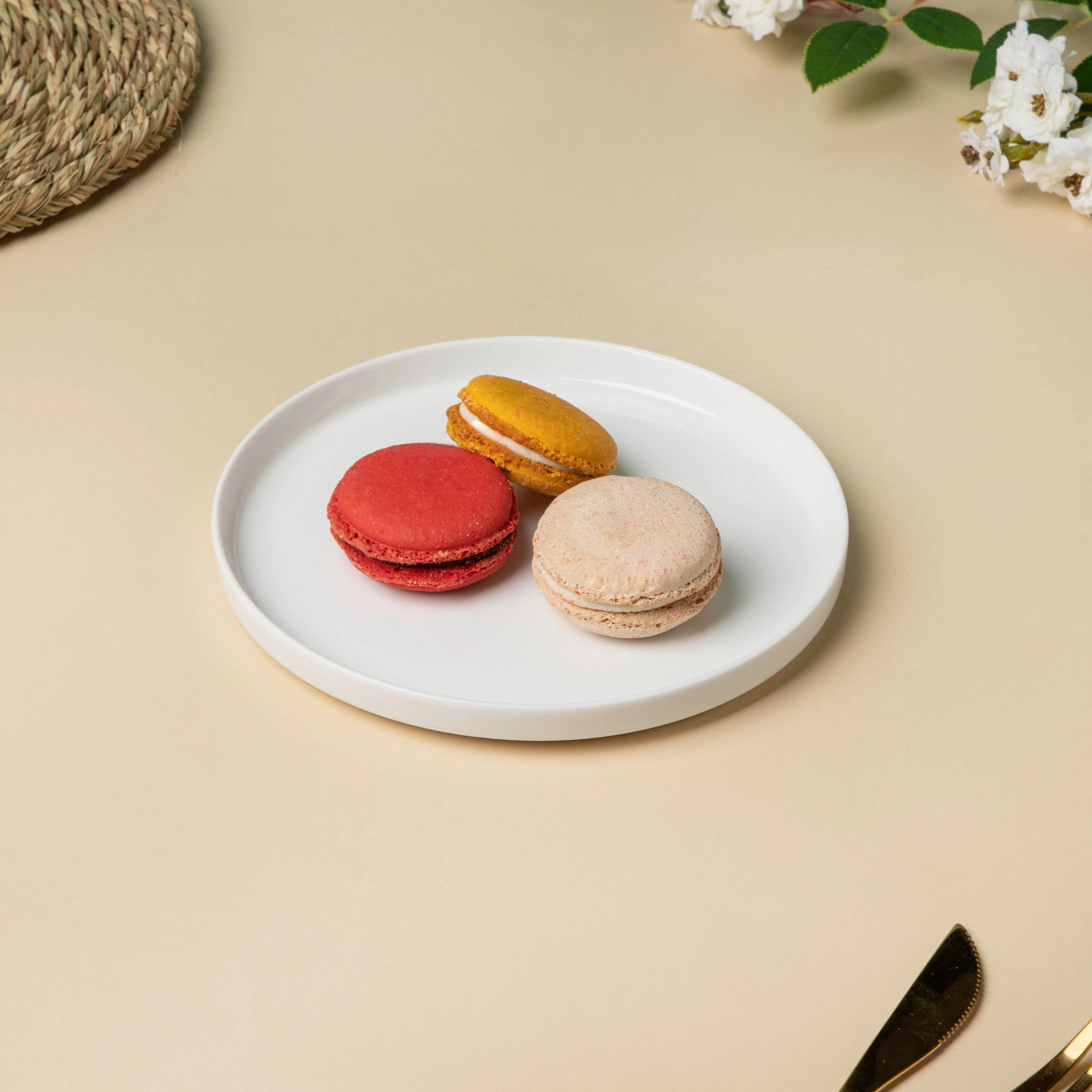 Riona Ceramic Appetizer Plate White 7 Inch