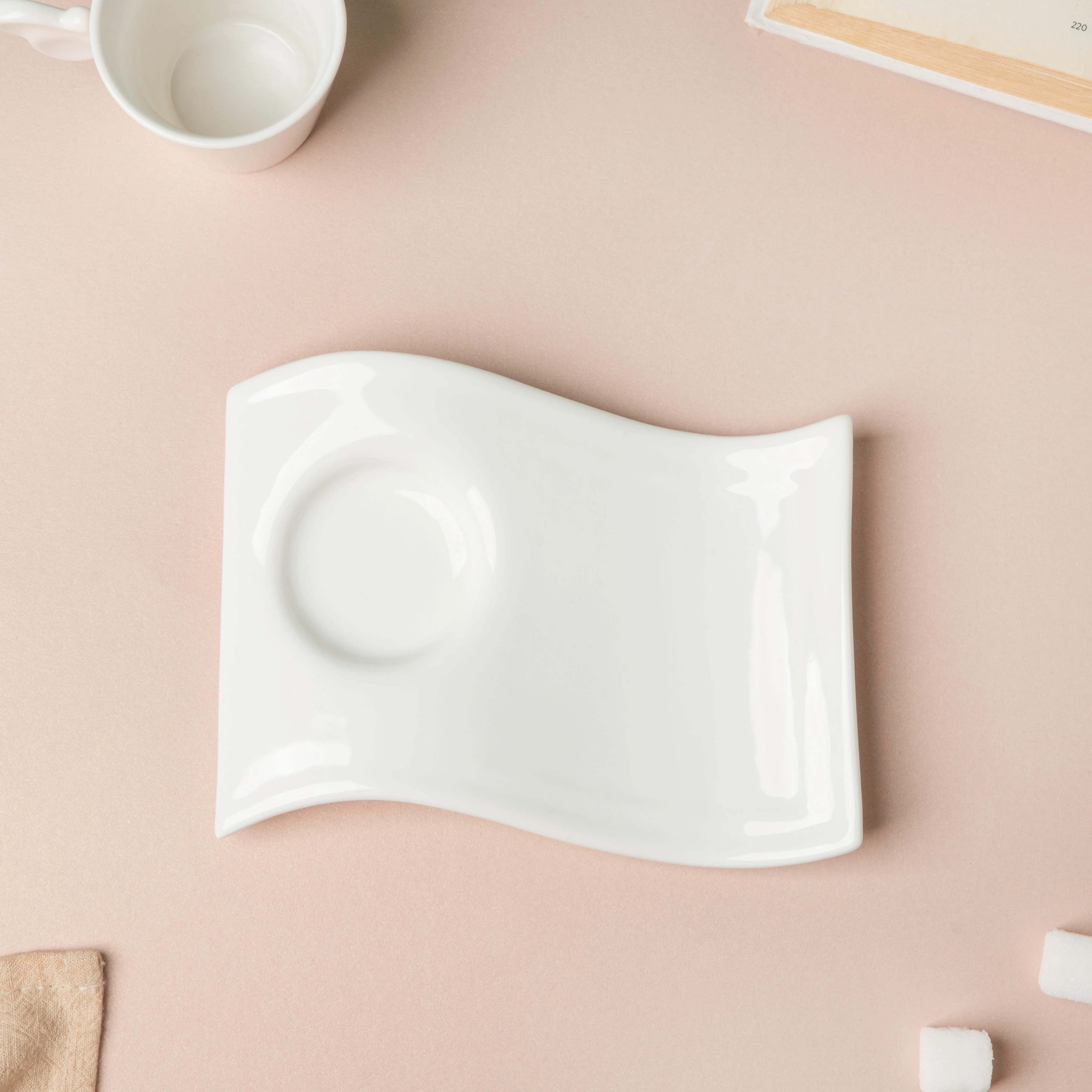 Riona Ceramic Butterfly Cup And Saucer Set White - Image 4