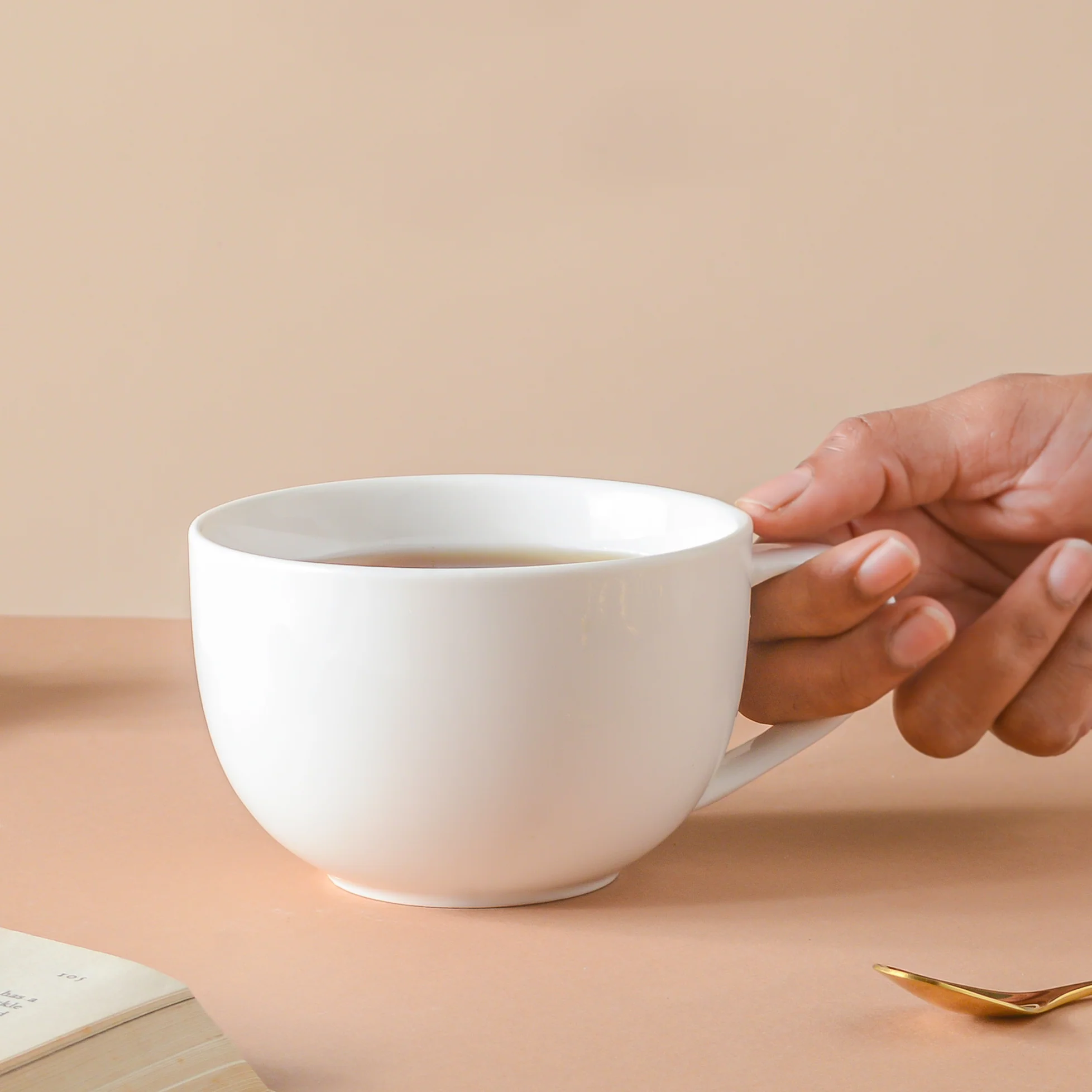 Riona Ceramic Cup White - Image 3