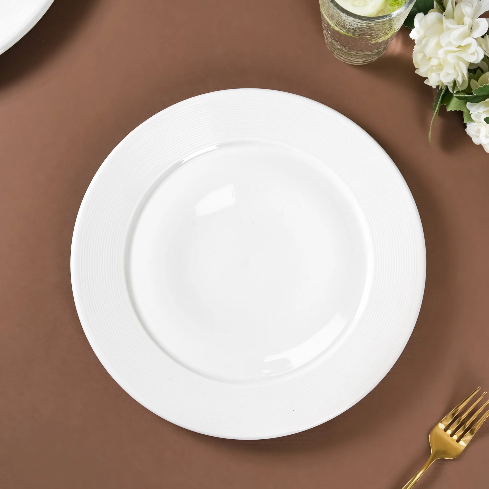 Riona Ceramic Dinner Plate White 10 Inch - Image 4