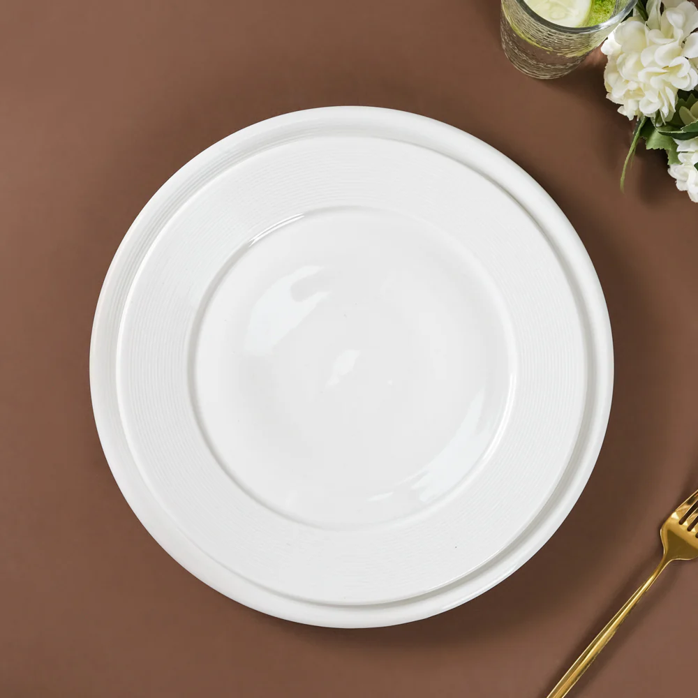 Riona Ceramic Dinner Plate White 10 Inch - Image 6