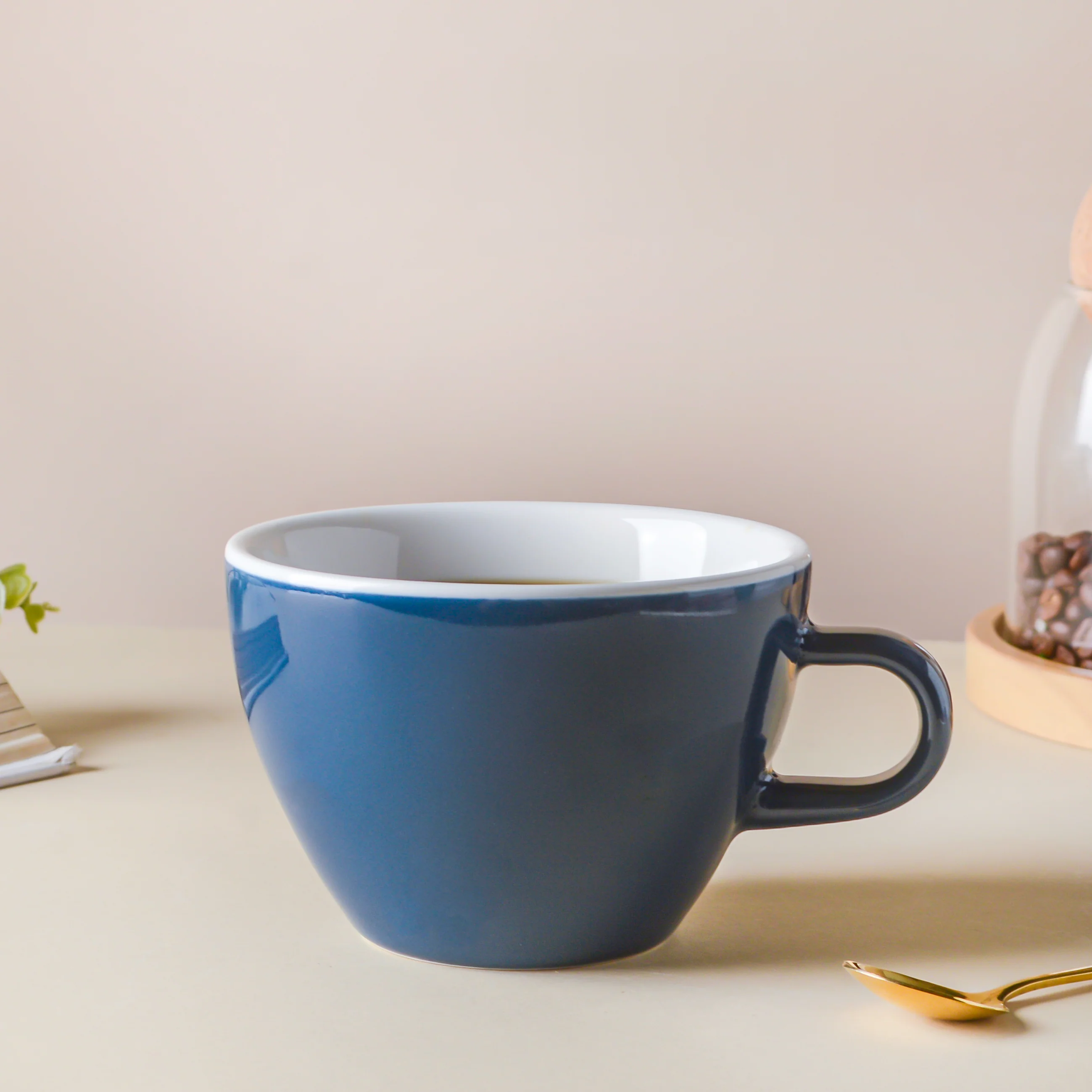 Riona Ceramic Teacup Dark Blue - Image 4