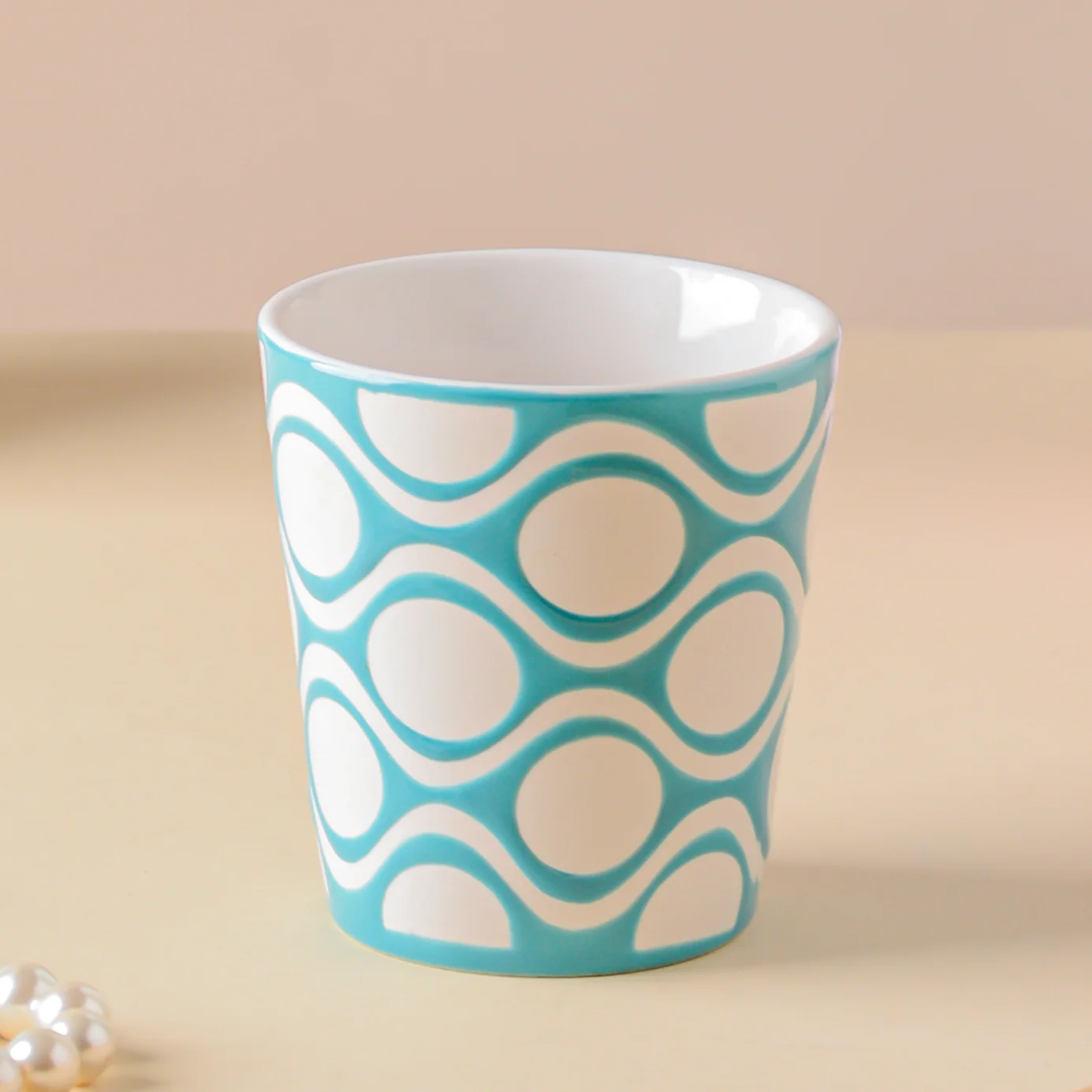 Riona Patterned Tumbler White Blue - Image 5