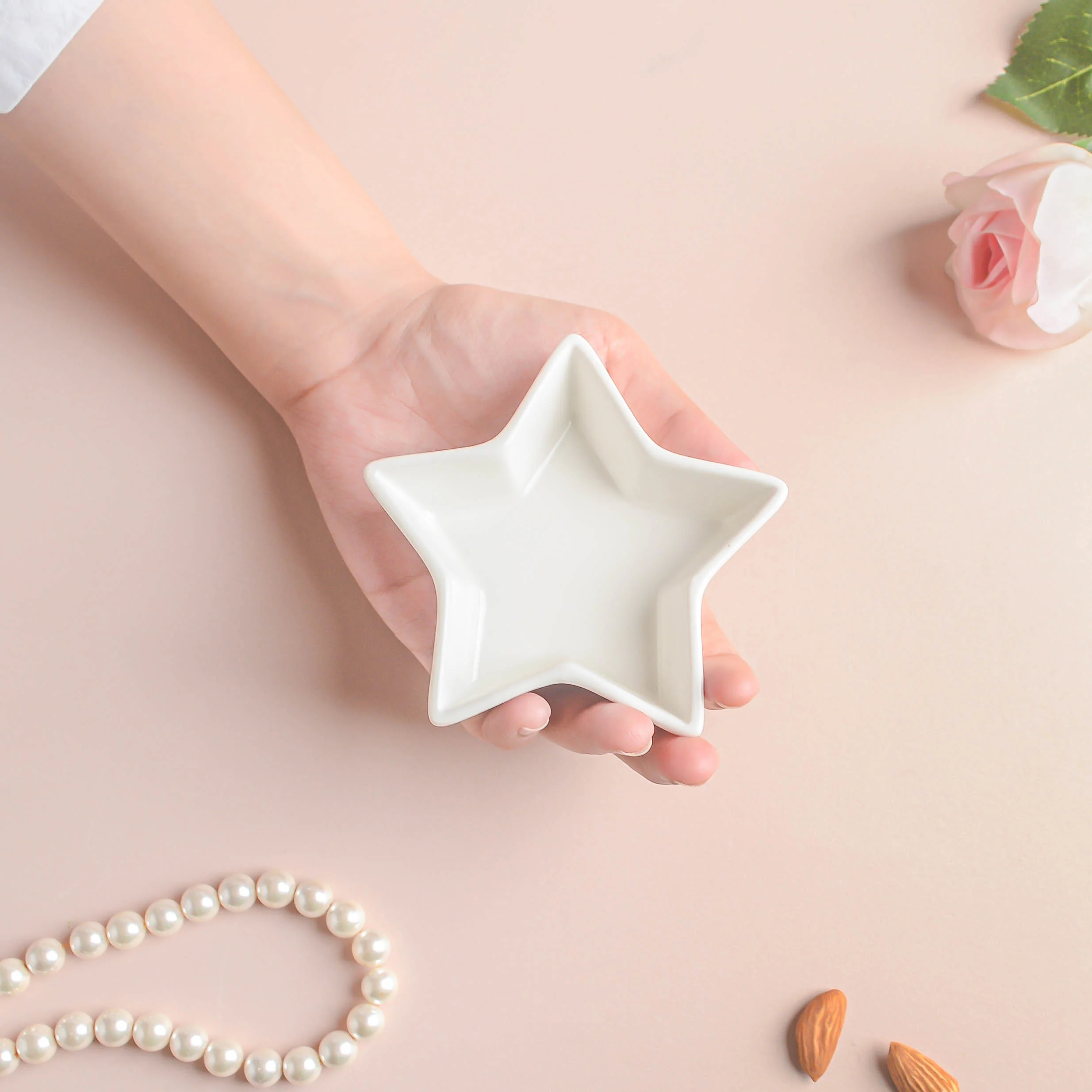 Riona Star Ceramic Bowl White - Image 2