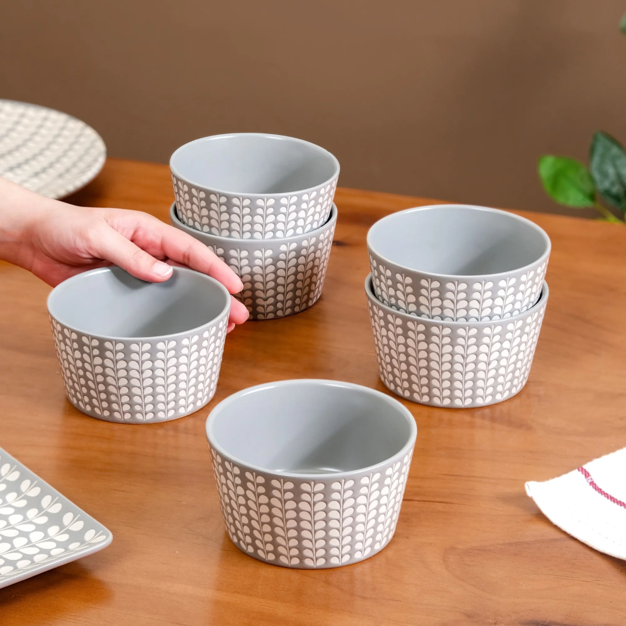Robinia Ceramic Bowl For Snacks Set Of 6 400ml - Image 2