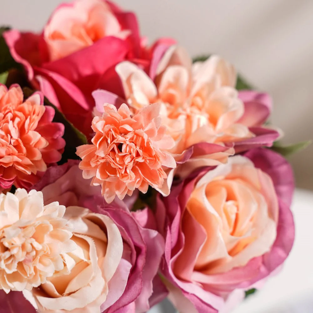 Rose Bouquet Peach And Purple - Image 7